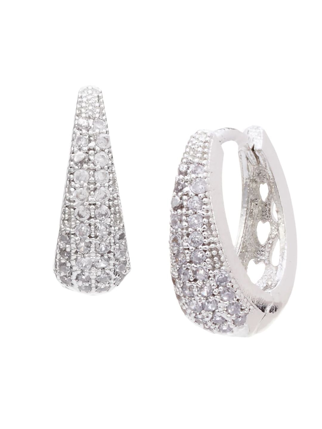 ATIBELLE Silver Plated Hoop Earrings