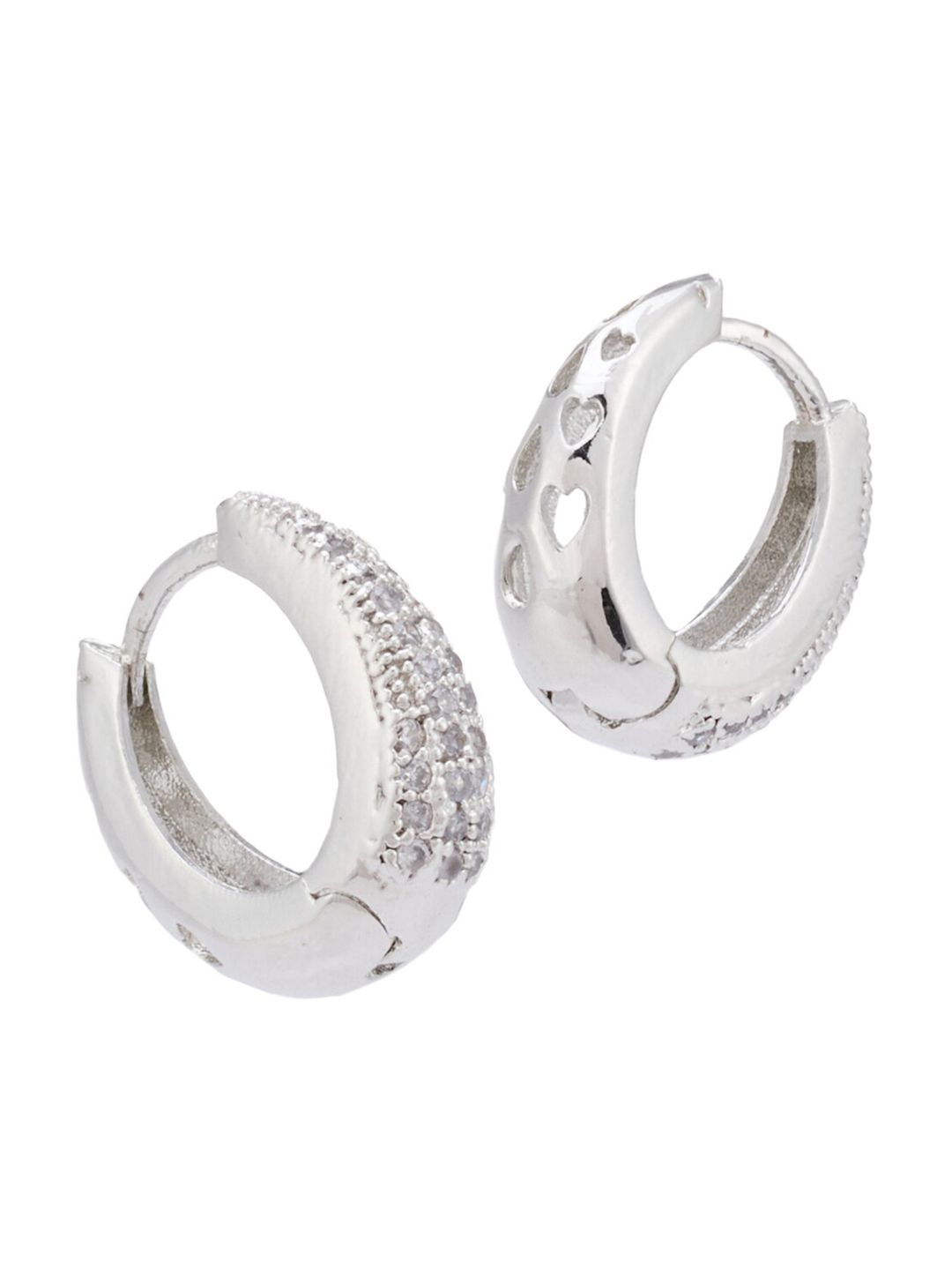 ATIBELLE Silver Plated Hoop Earrings