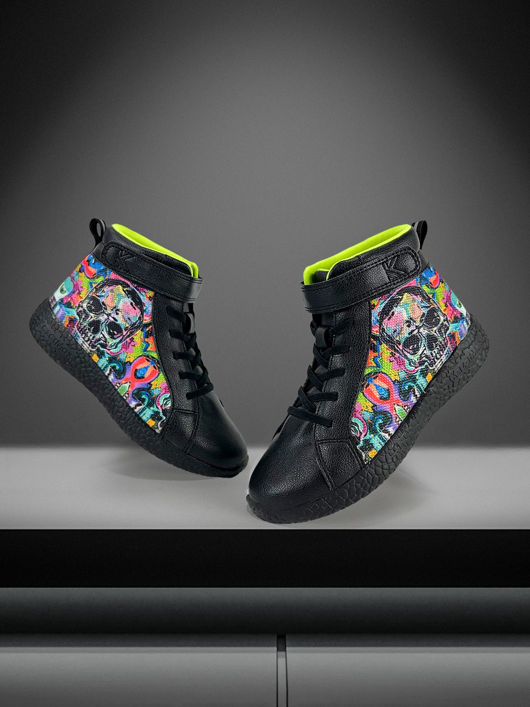 KazarMax Kids Printed Lace-Up Mid-Top Sneakers-image-20