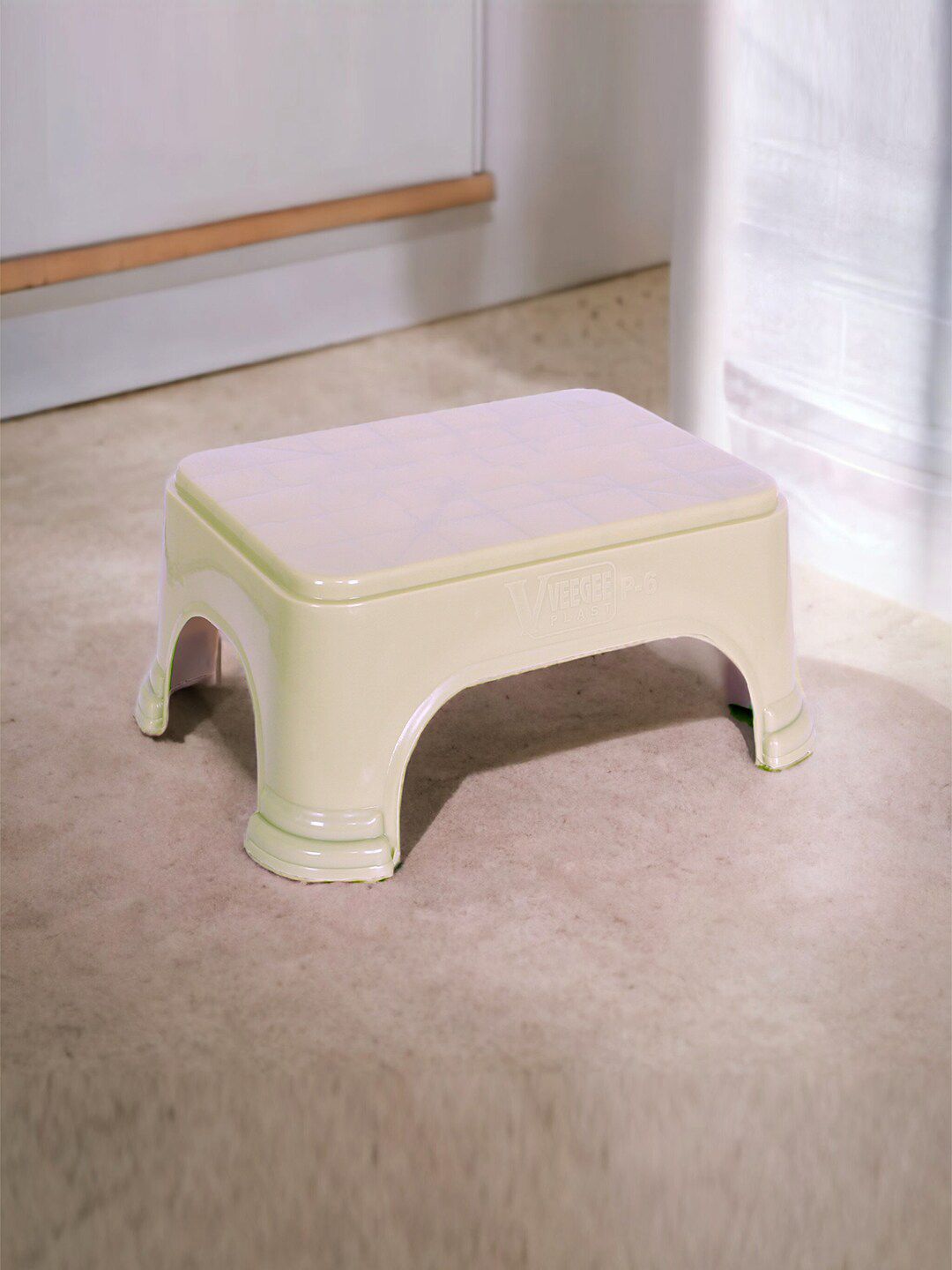 Kuber Industries 3 Pieces Checked Classic Glossy Step Stool-picture-21