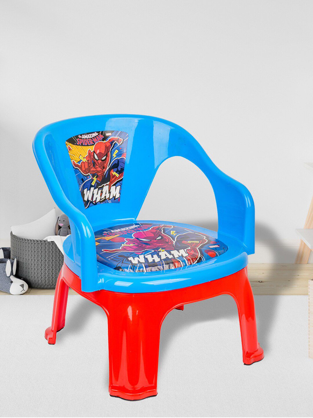 Kuber Industries Marvel Spider-Man Water Resistant Baby Chair