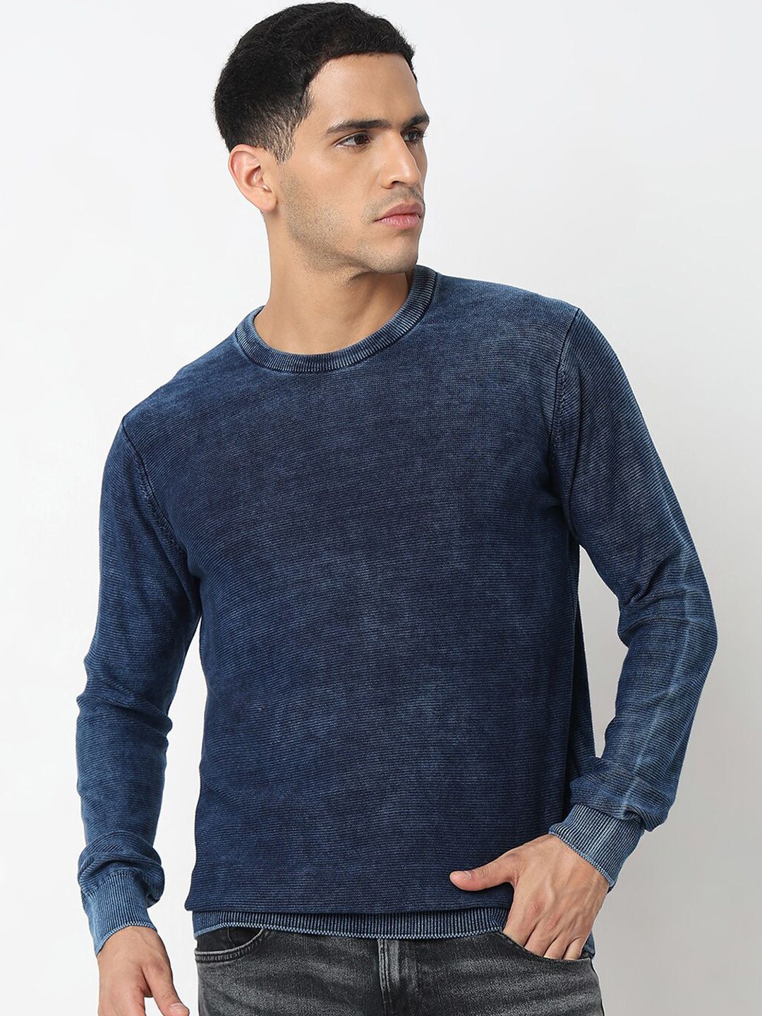 SPYKAR Round Neck Cotton Pullover Sweater-picture-57