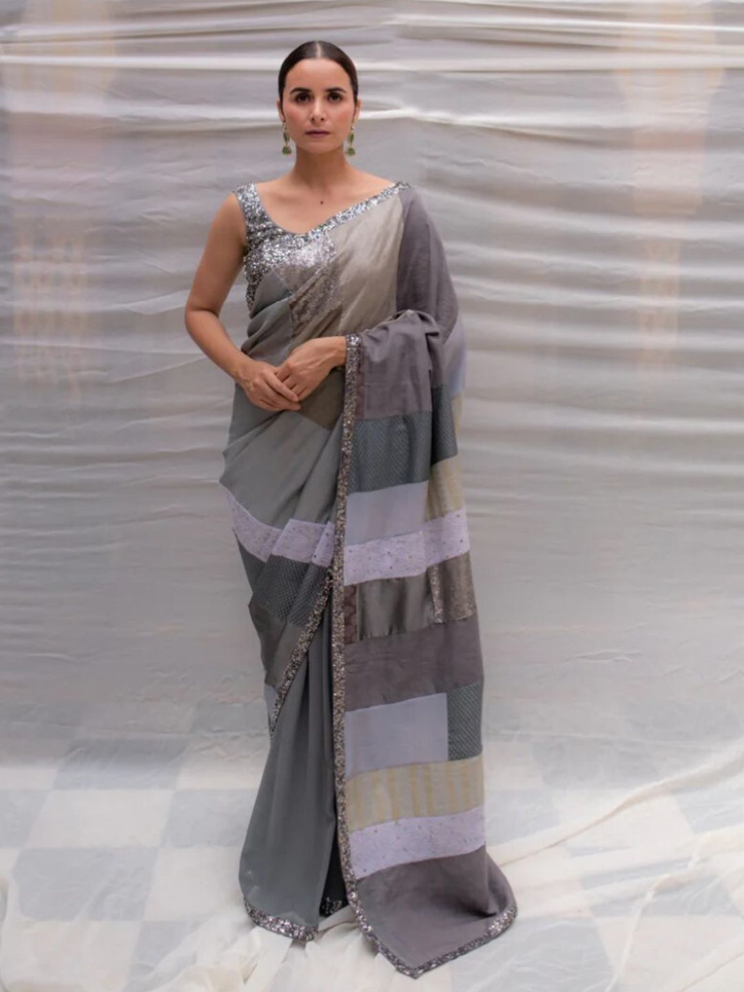 PriyankaRaajiv Sequinned Embellished Saree-image-0
