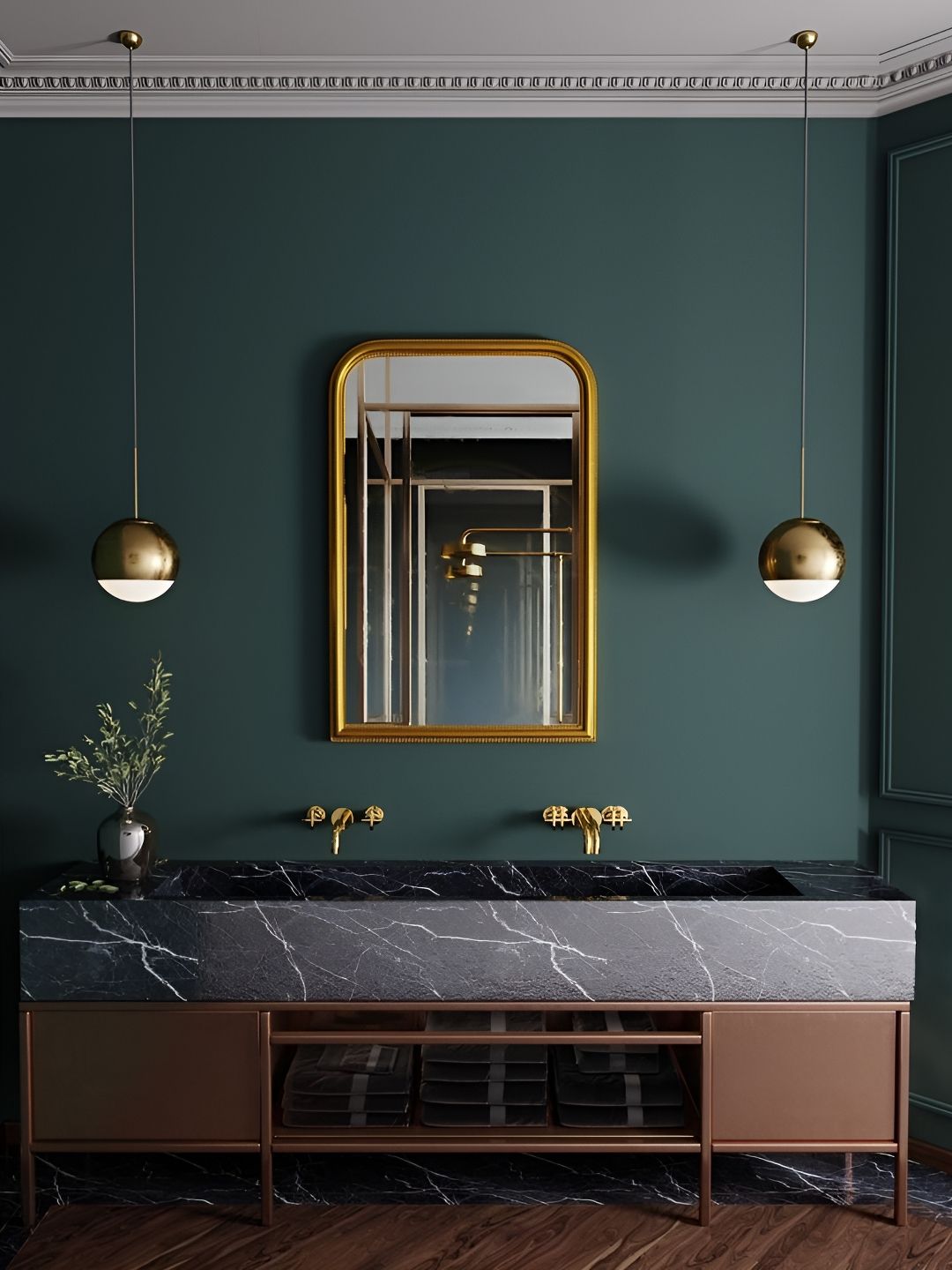 CasaGold Antique French Beige & Grey Rectangle Framed Bathroom Wall Mirror-picture-19