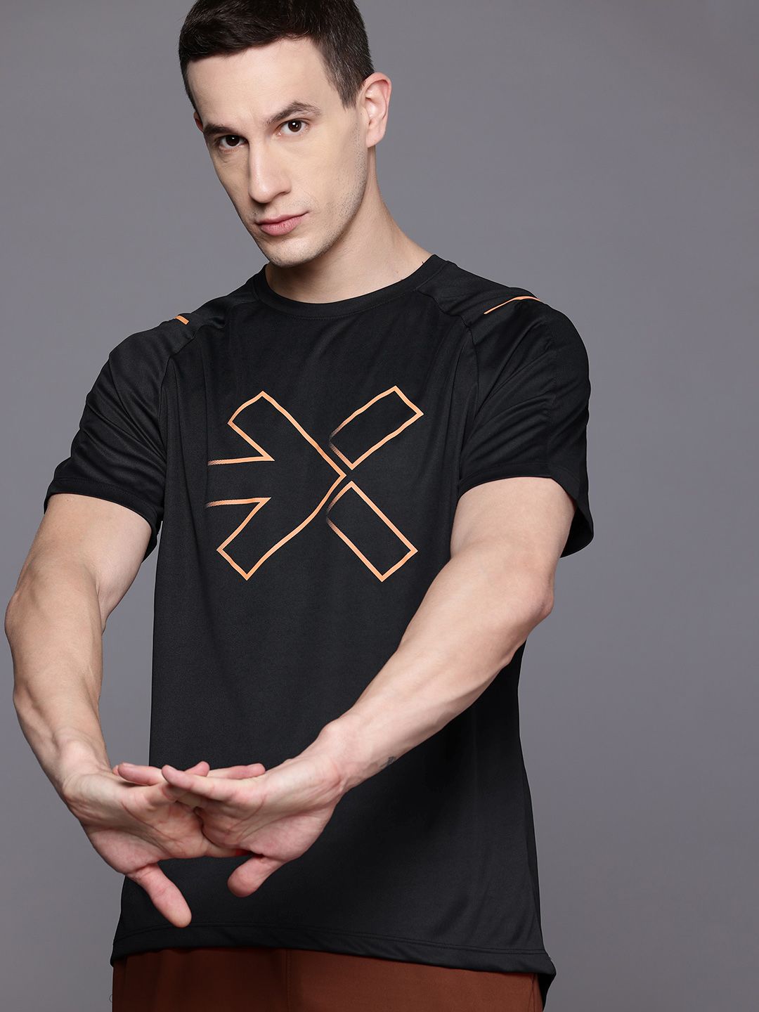 HRX by Hrithik Roshan Rapid-Dry Printed Training T-shirt with Reflective Detail-picture-42