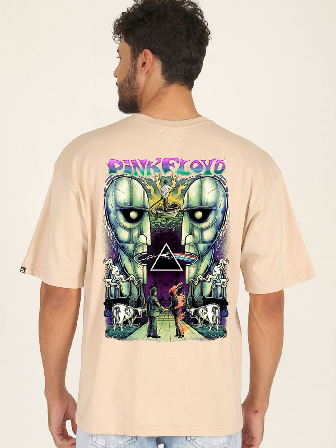 pronk Pink Floyd Graphic Regular Fit Cotton T-shirt-picture-25