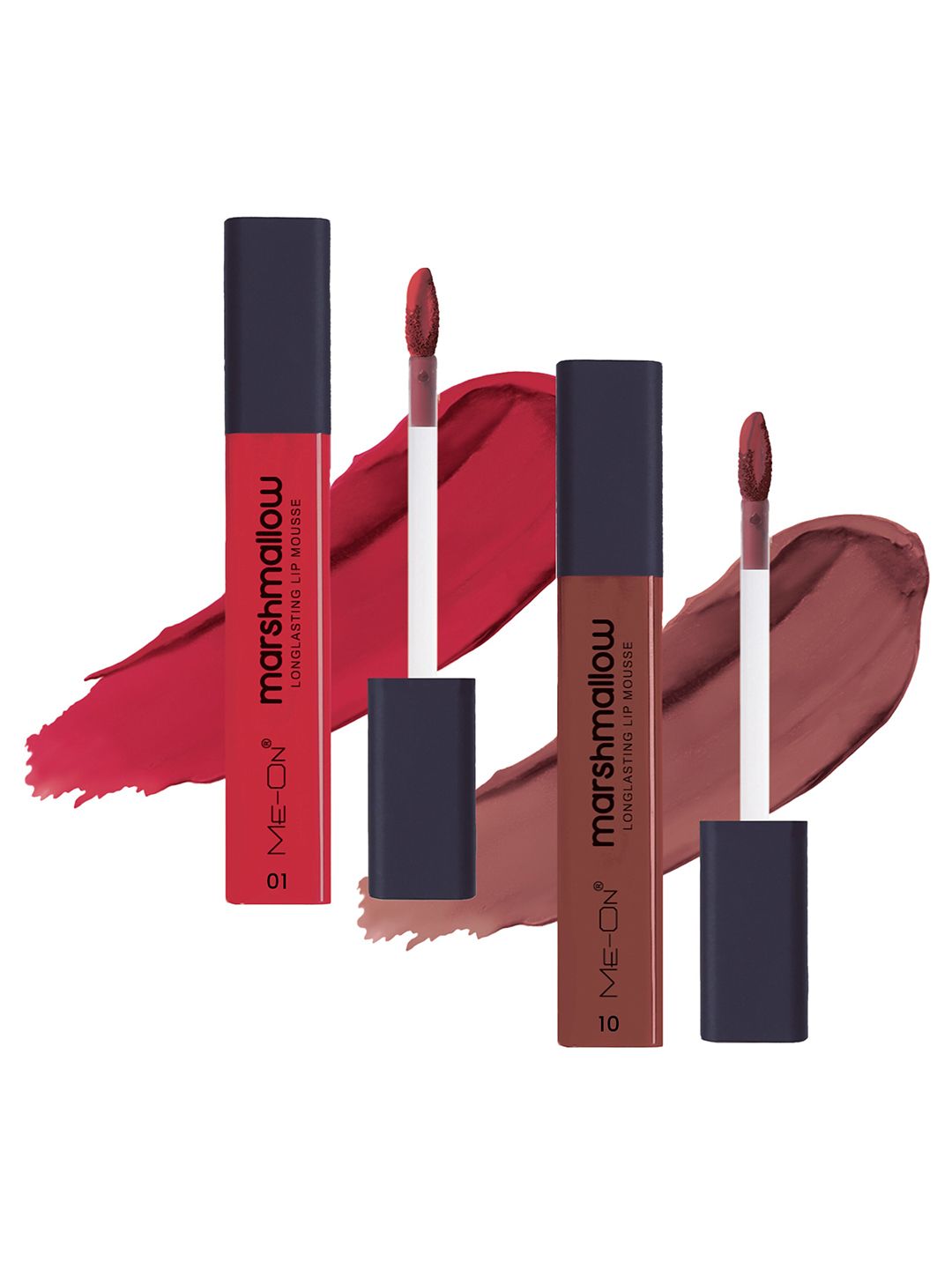 ME-ON Set Of 2 Marshmallow Long Lasting Lip Mousse -6ml Each - 01-Peach Mojito 10-image-38