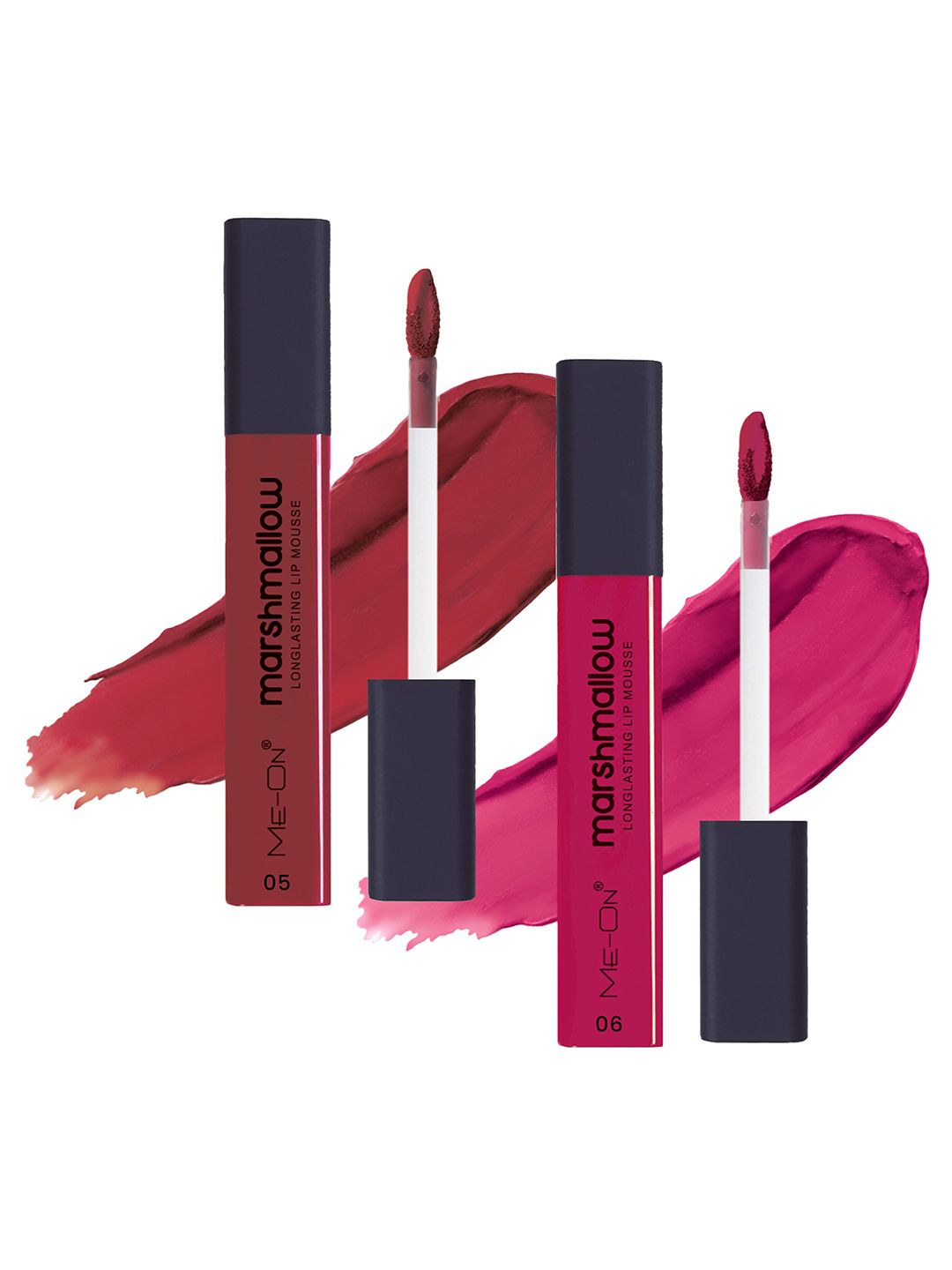ME-ON Set Of 2 Marshmallow Long Lasting Lip Mousse -6ml Each - Sherbet 05-Fuchsia 06-picture-40