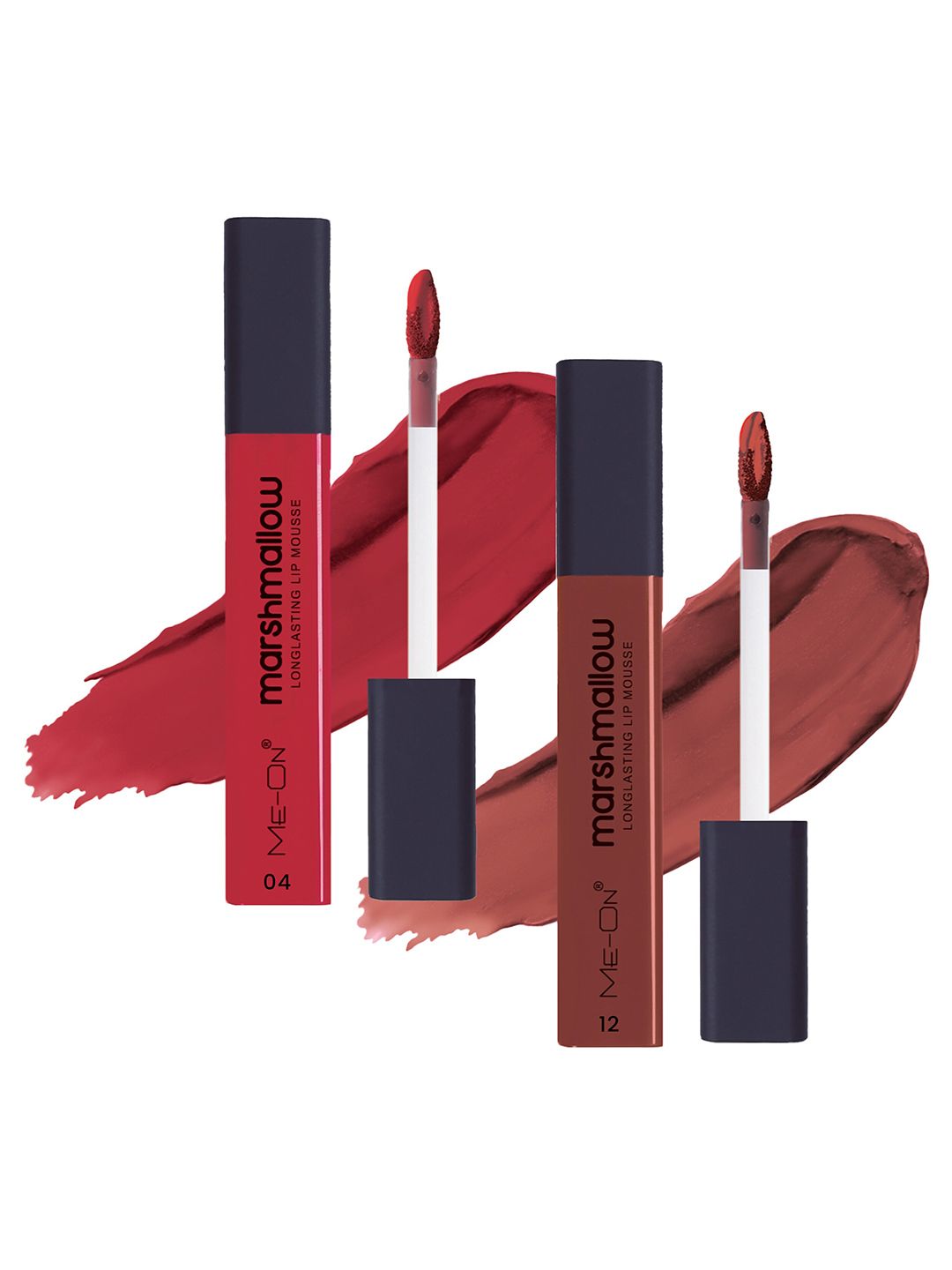 ME-ON Set Of 2 Marshmallow Long Lasting Lip Mousse -6ml Each - Scarlett Red 04-Espresso 12-picture-37