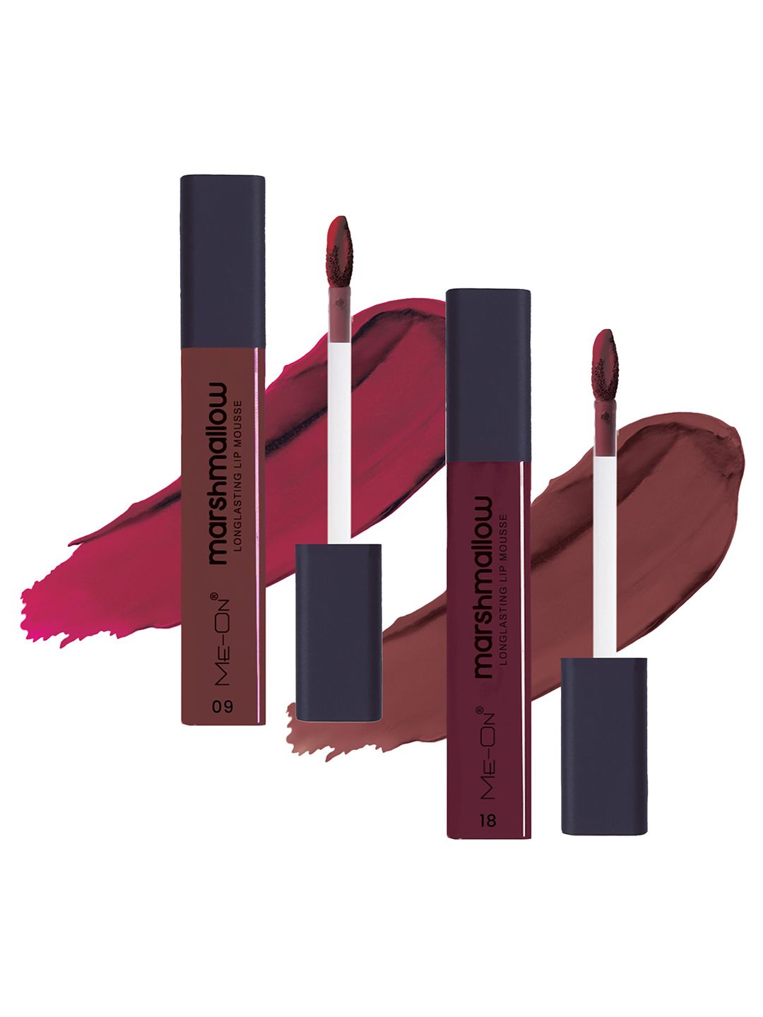 ME-ON Set Of 2 Marshmallow Lip Mousse-6ml Each-Burgundy Lush 09-Spicy Sangria 18-picture-21