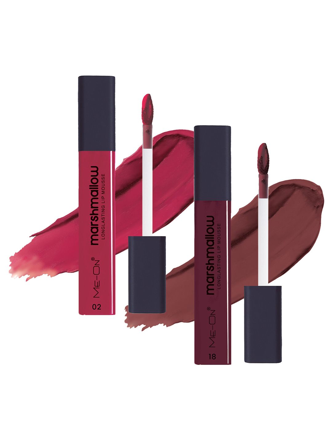 ME-ON Set Of 2 Marshmallow Long Lasting Lip Mousse-6ml Each-Crimson Red02-Spicy Sangria 18-picture-10