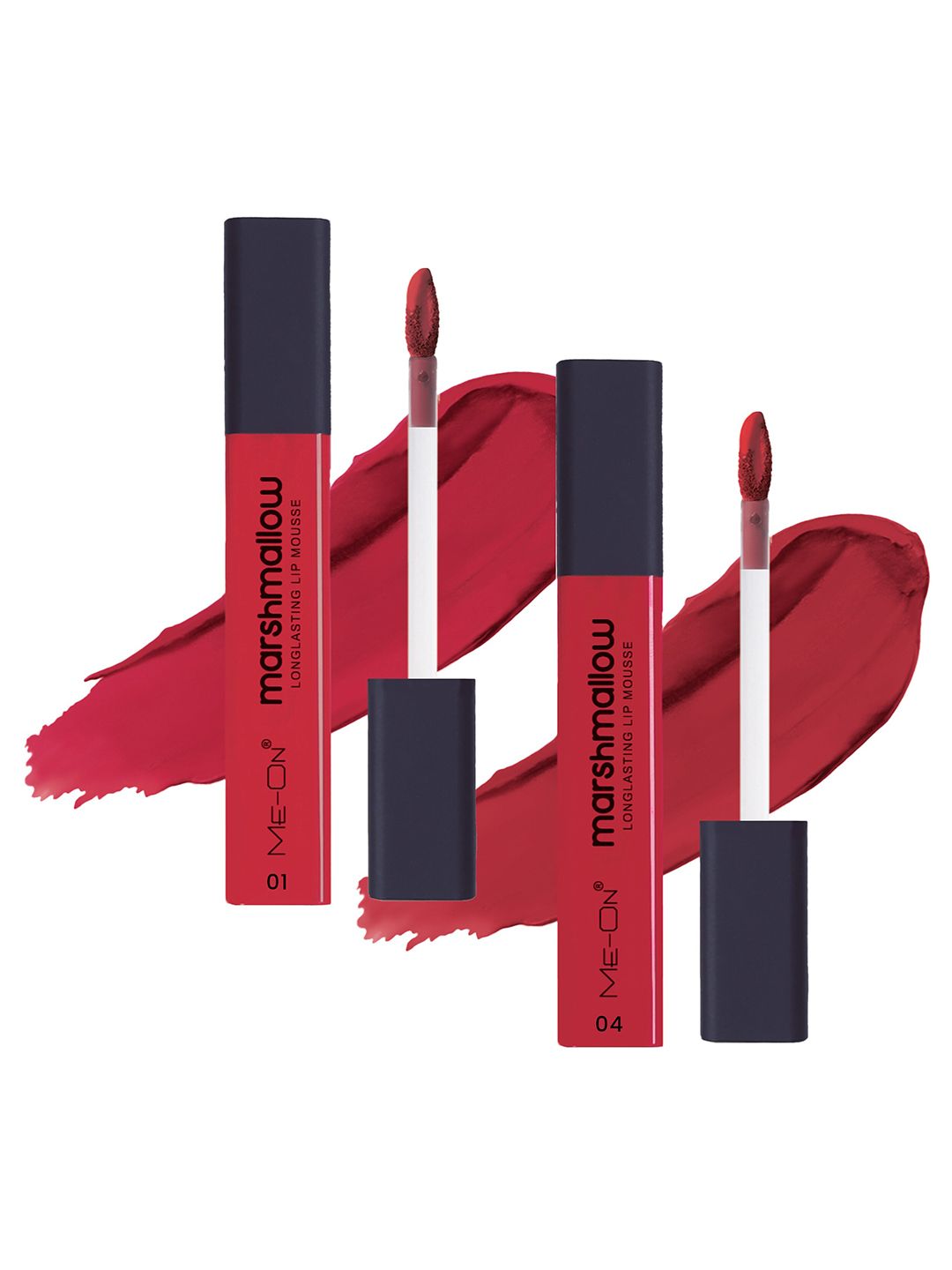 ME-ON Set Of 2 Marshmallow Long Lasting Lip Mousse -6ml Each - Shade 01-Scarlett Red 04-picture-45