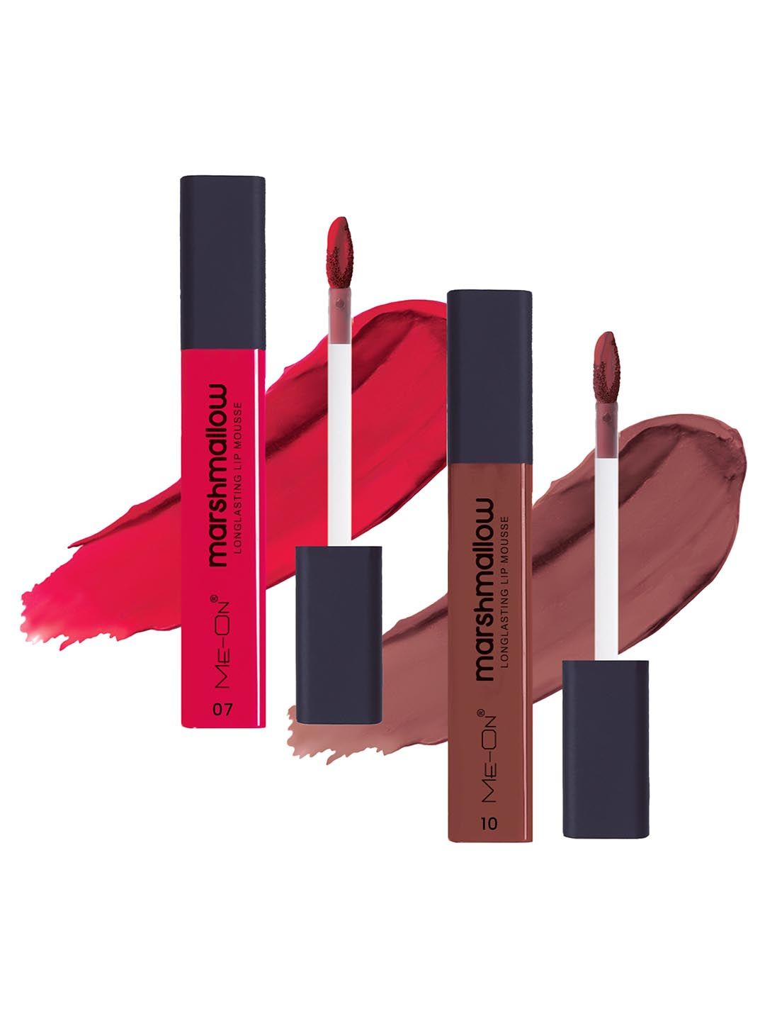 ME-ON Marshmallow 2Pcs Long Lasting Lip Mousse - 6ml Each- Raspberry & Peach Mojito-picture-34