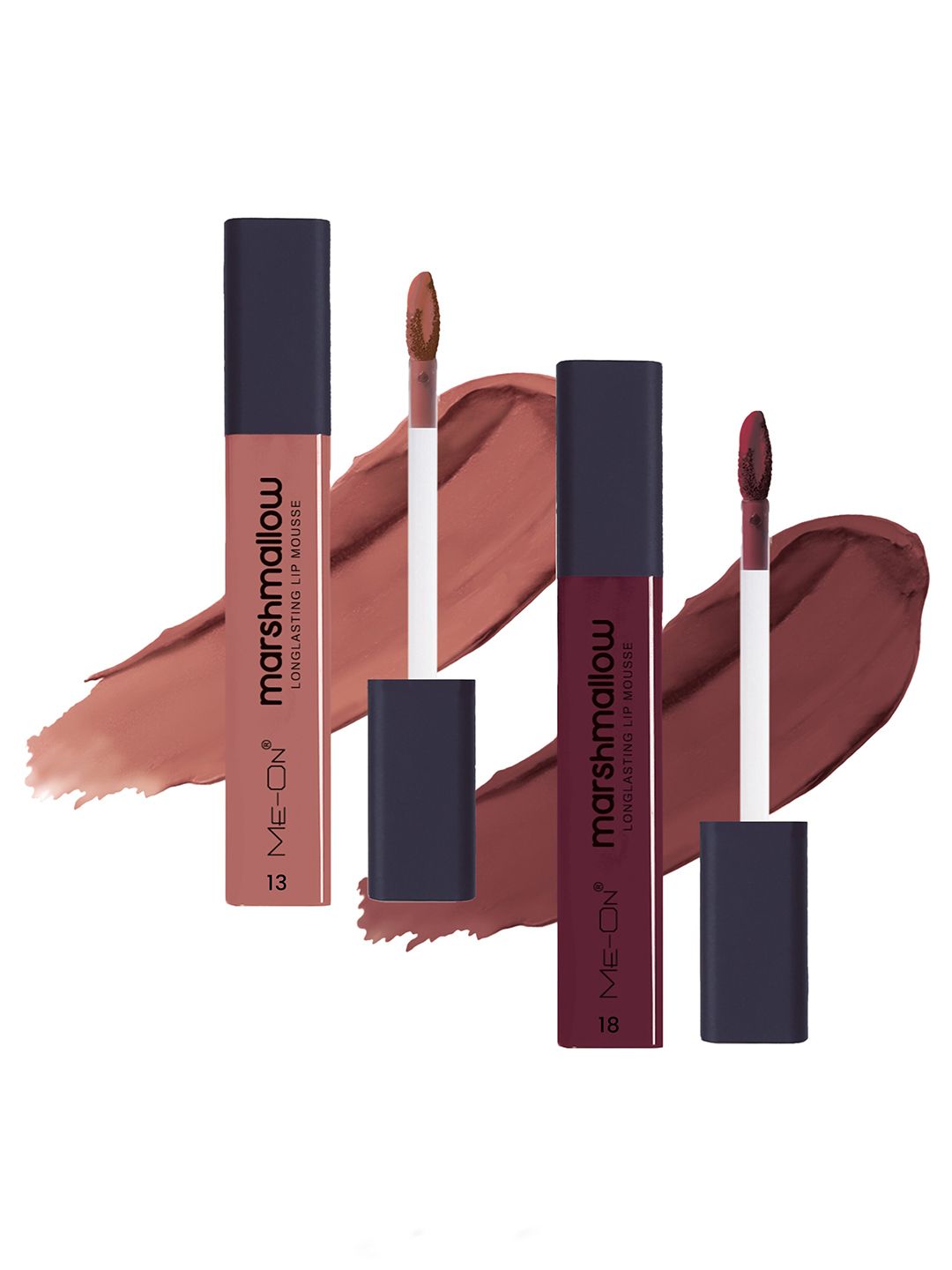 ME-ON Marshmallow 2Pcs Long Lasting Lip Mousse - 6ml Each- Nude Nuance & Spicy Sangria-picture-45