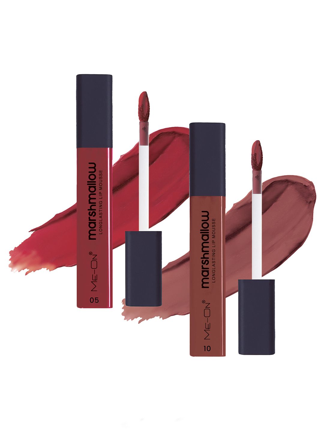 ME-ON Marshmallow 2Pcs Long Lasting Lip Mousse - 6ml Each- Shrbet & Peach Mojito-image-12