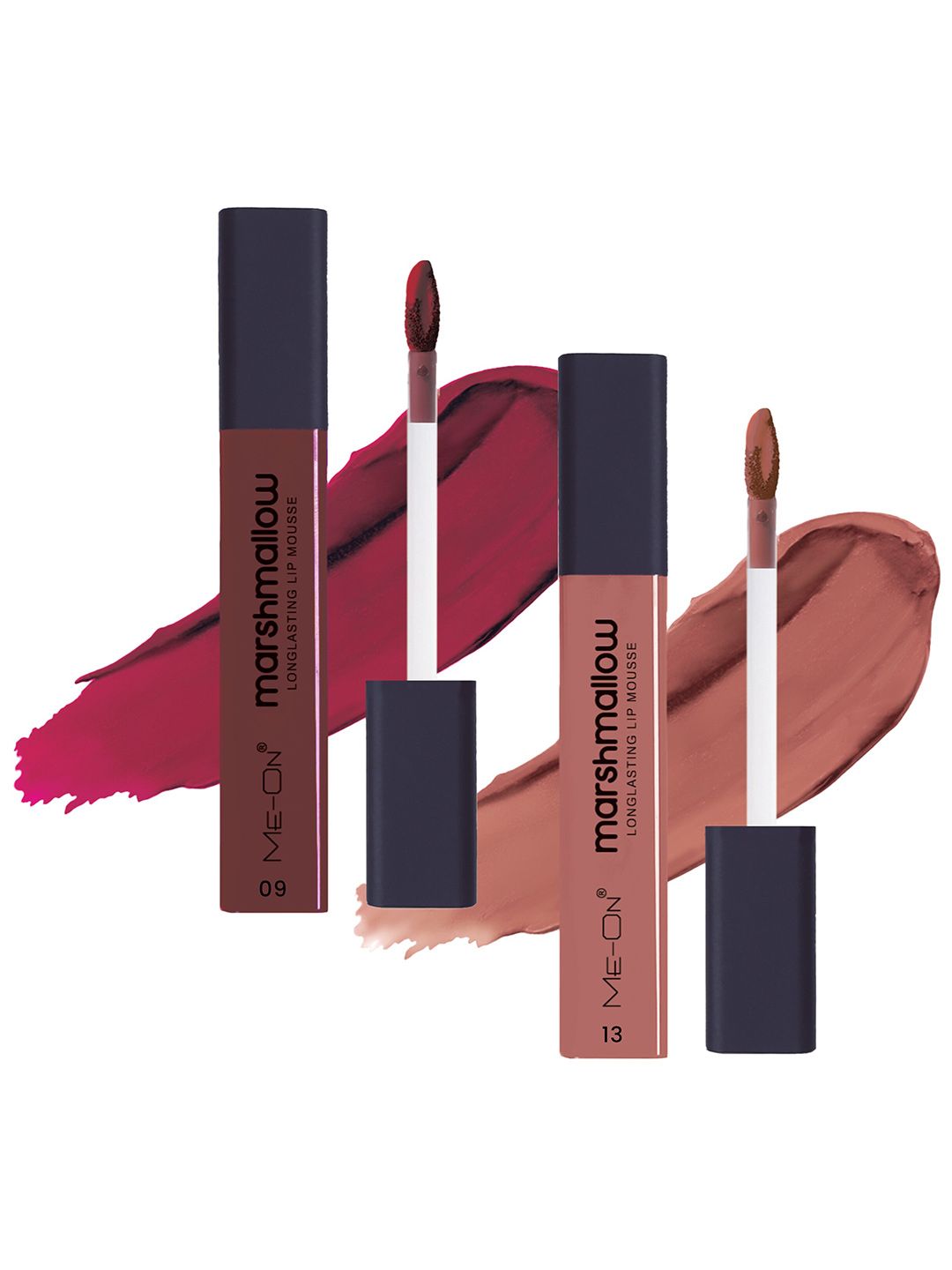 ME-ON Marshmallow Set Of 2 Long Lasting Lip Mousse-6mlEach-Burgundy Lush 09-Nude Nuance 13-picture-38