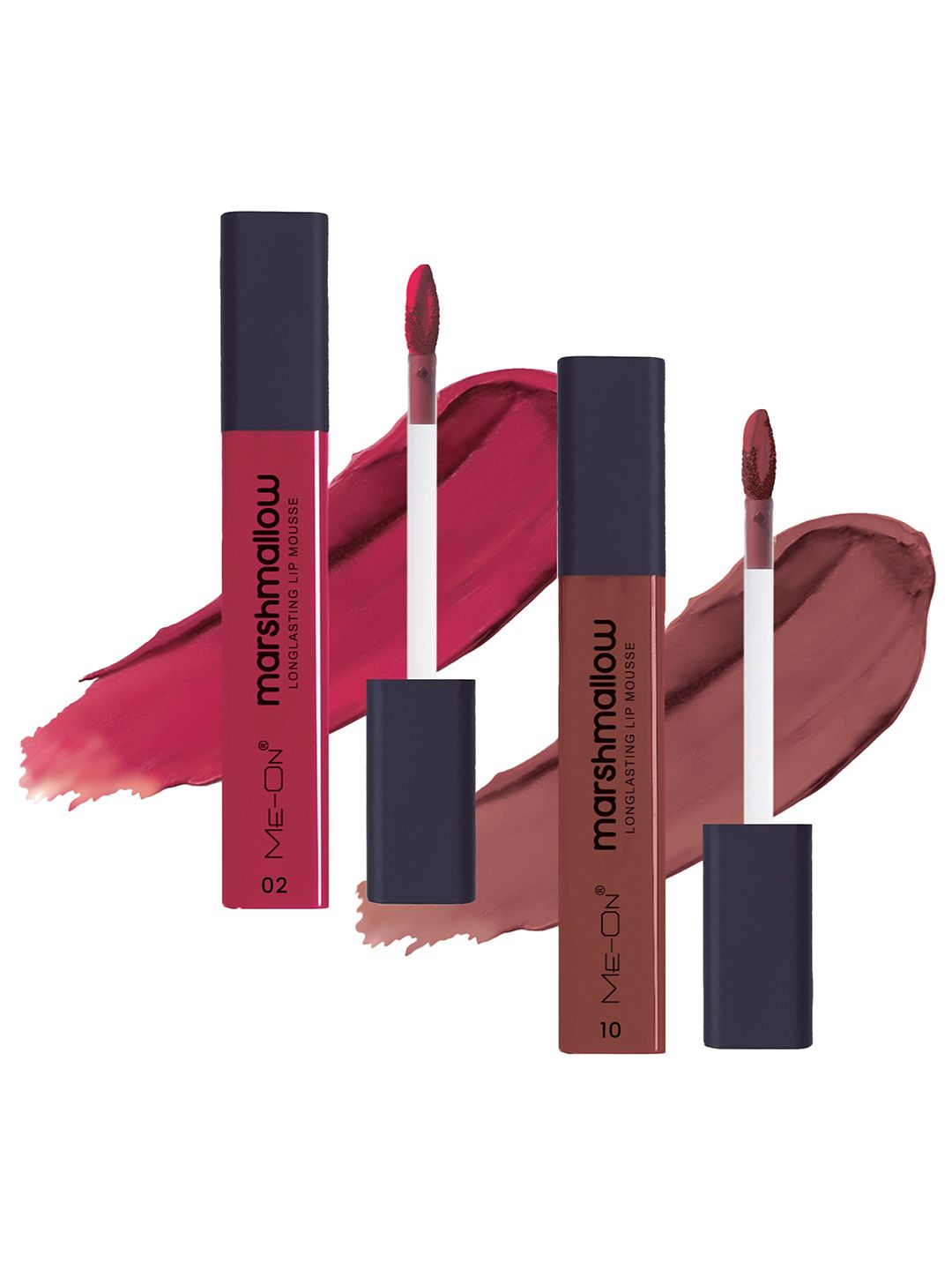 ME-ON Marshmallow Set Of 2 Long Lasting Lip Mousse-6ml Each-Crimson Red 02-Peach Mojito 10-picture-33