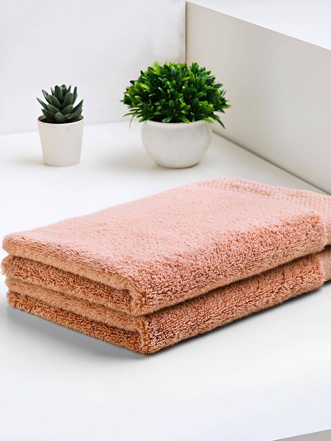 SPACES Pink 2 Pcs  650 GSM Cotton Hand Towels-picture-14