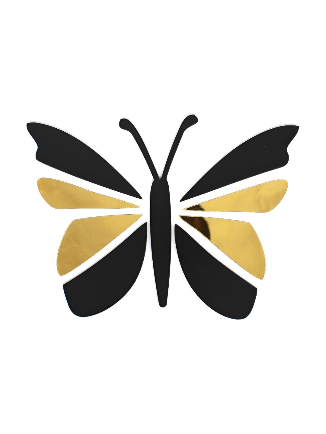 VAH Kya Bat Hai !! Black & Metallic-colored Shatterproof Acrylic Butterfly Mirror Sticker-image-30