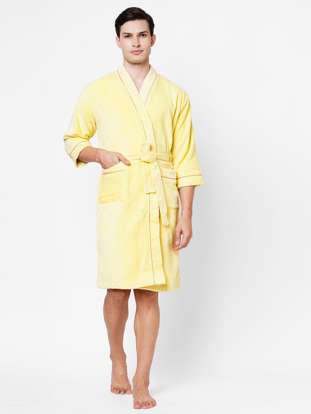 SPACES Coral Men Pure Cotton Bath Robe-picture-39