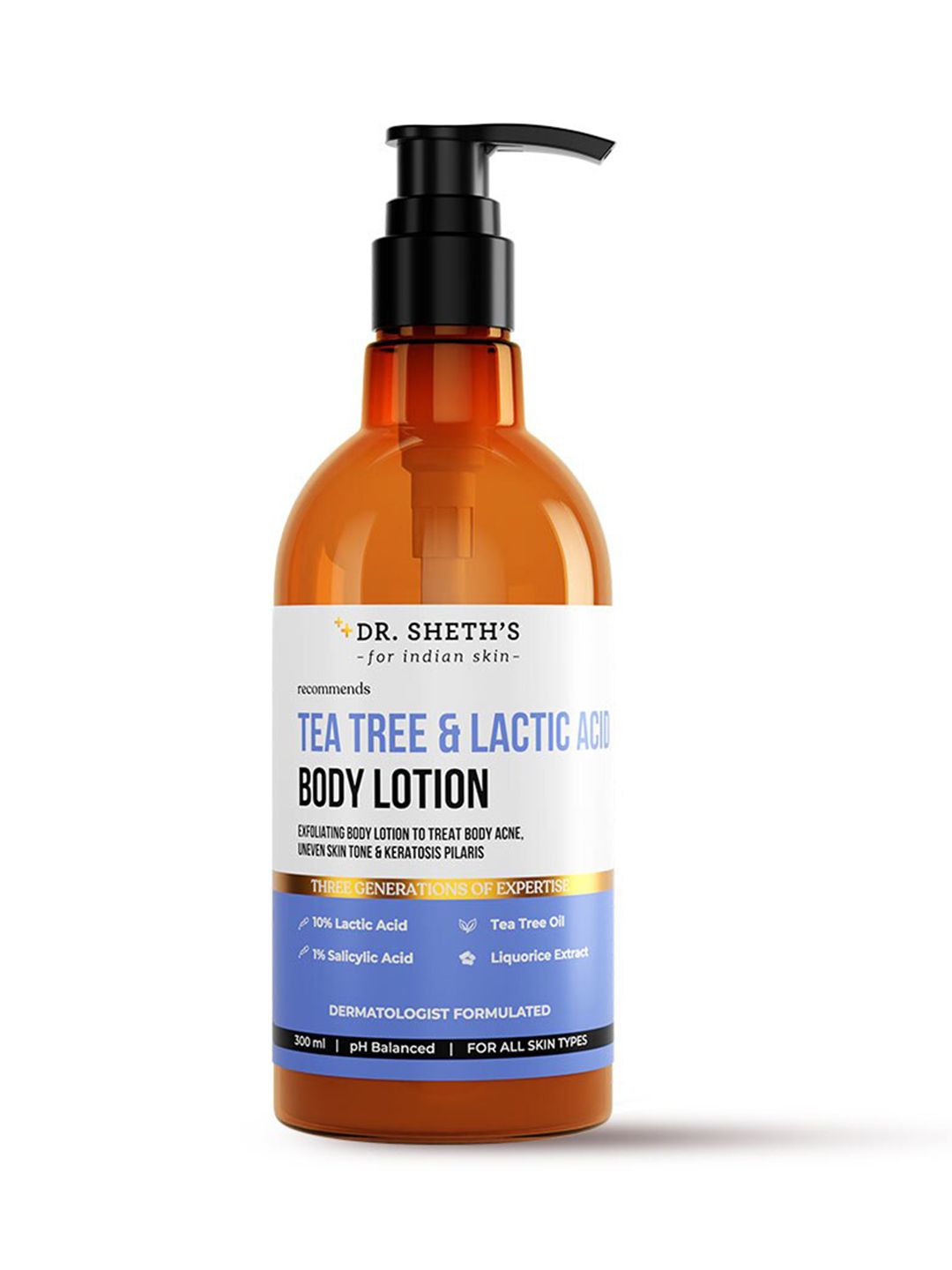 DR. SHETHS Tea Tree & Lactic Acid Body Lotion with Salicylic Acid & Liquorice - 300 ml-image-25