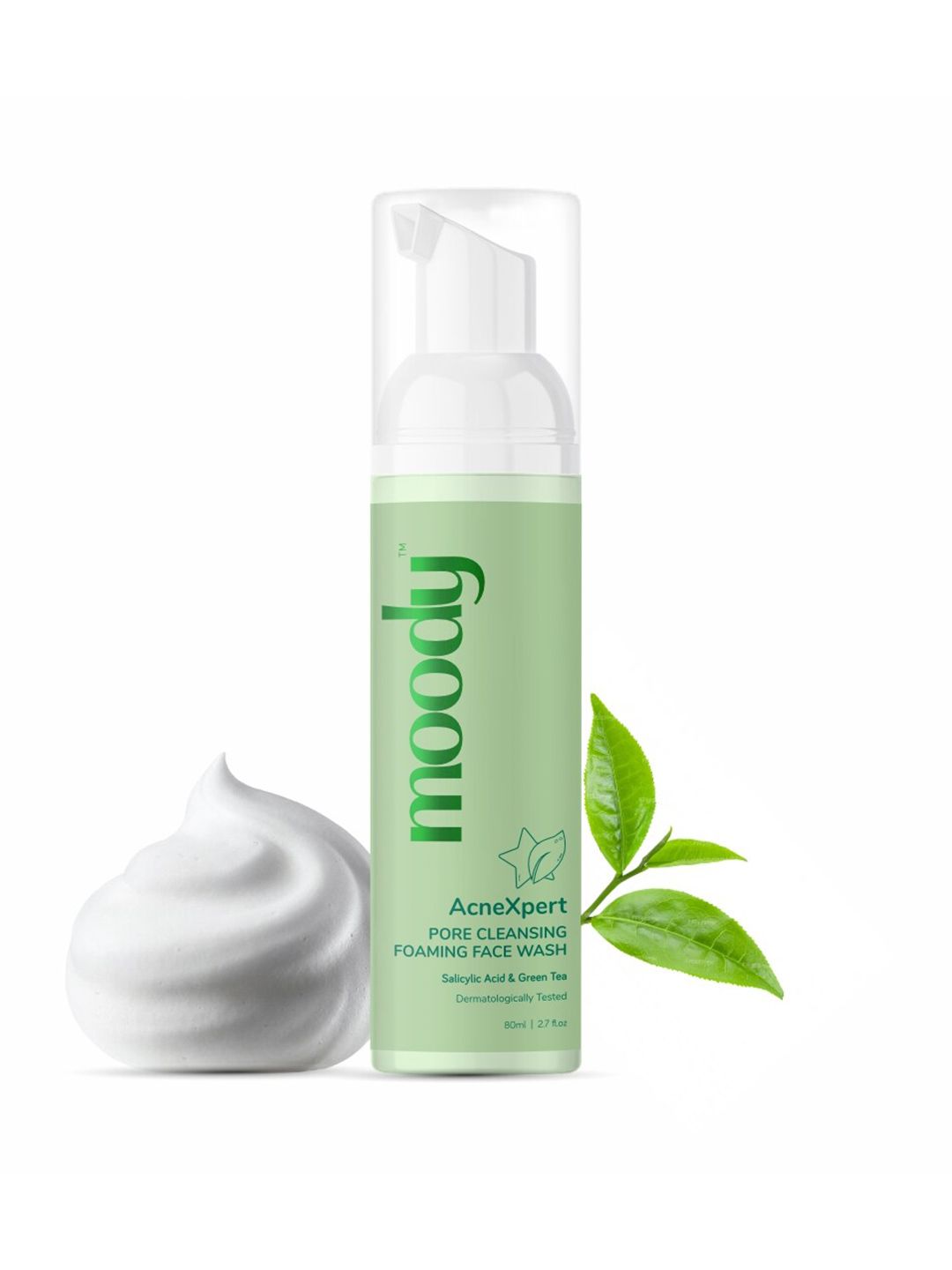 MOODY AcneXpert Pore Cleansing Foaming Face Wash With Salicylic Acid & Green Tea - 80ml-image-20