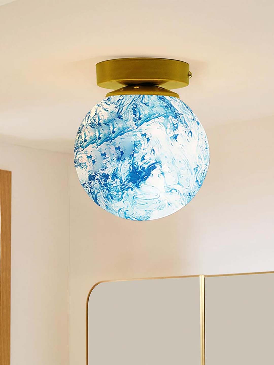 Homesake Turquoise Blue Glass Ceiling Lamps-image-29