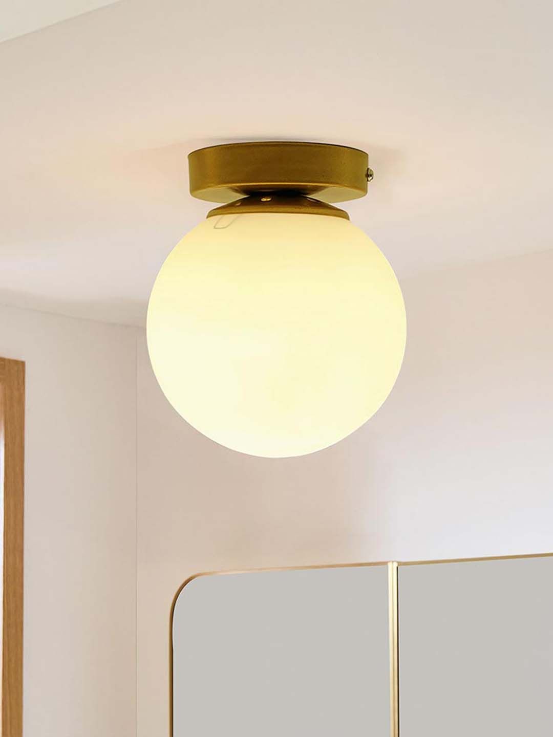 Homesake White Ceiling Glass Lamps-image-21
