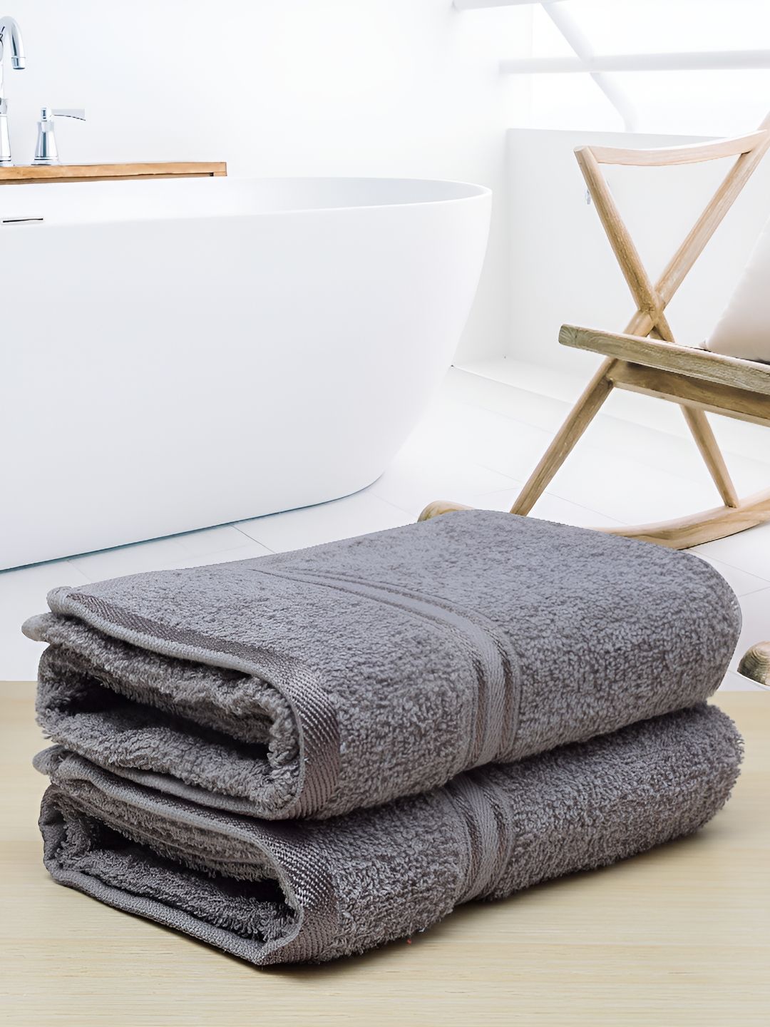 Aura Grey 2-Pcs 400 GSM Pure Cotton Hand Towels-image-19