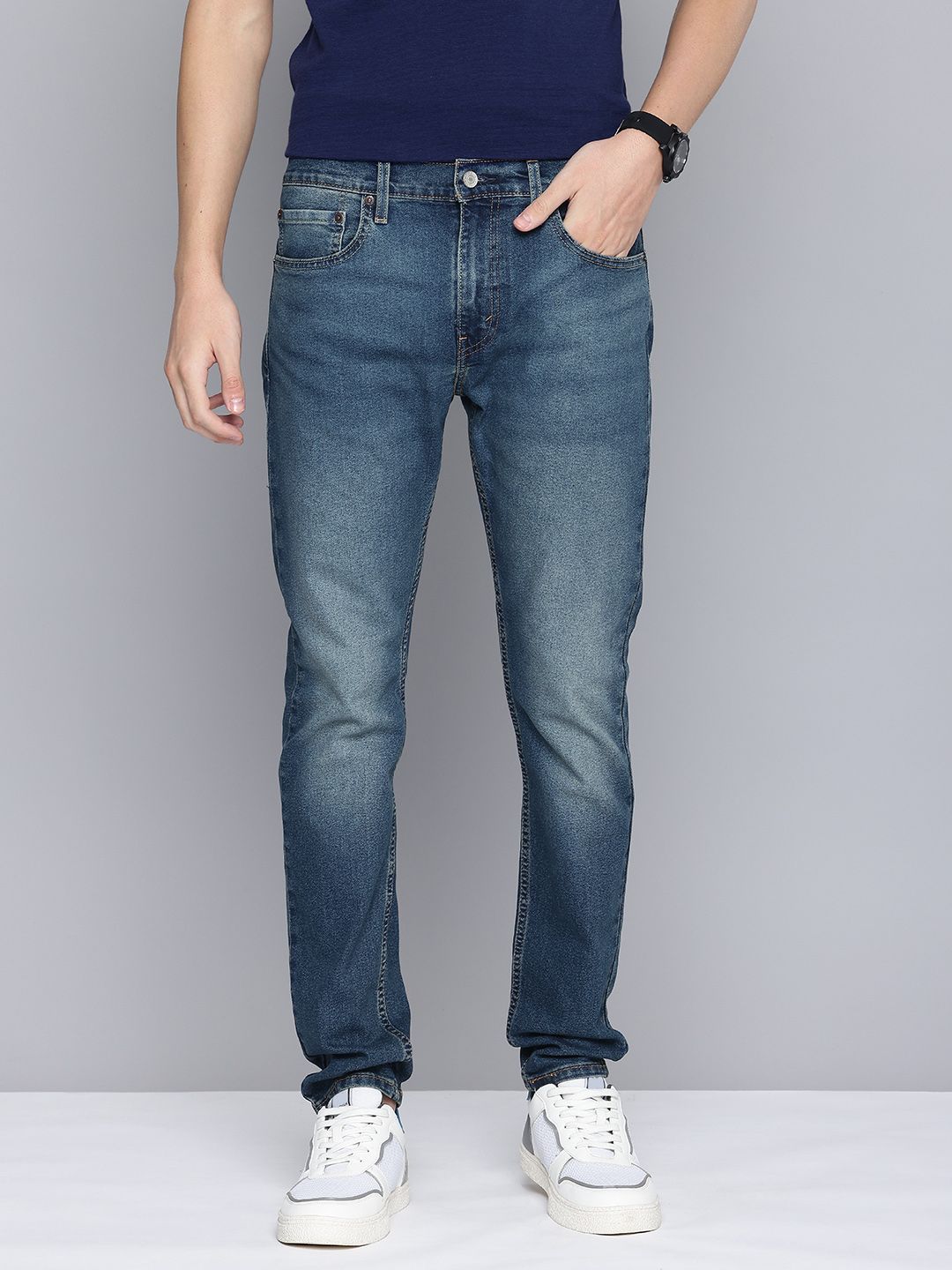 Levis Men 512 Slim Tapered Fit Light Fade Stretchable Jeans-image-39