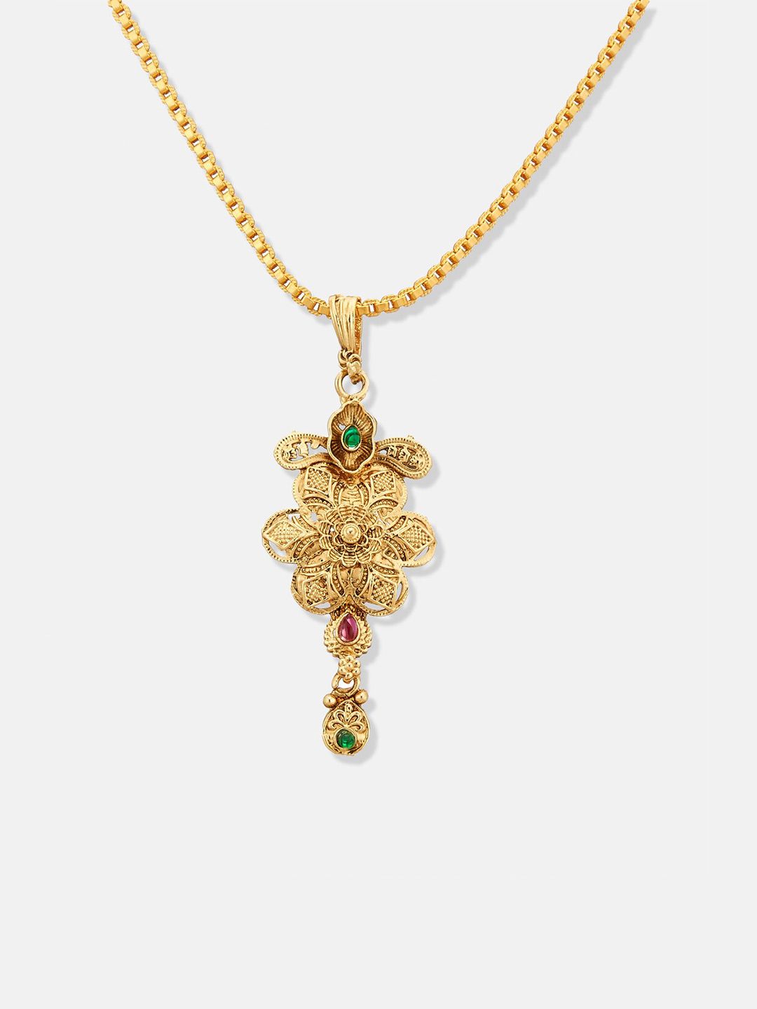 ATIBELLE Gold-Plated Stone Studded Jewellery Set