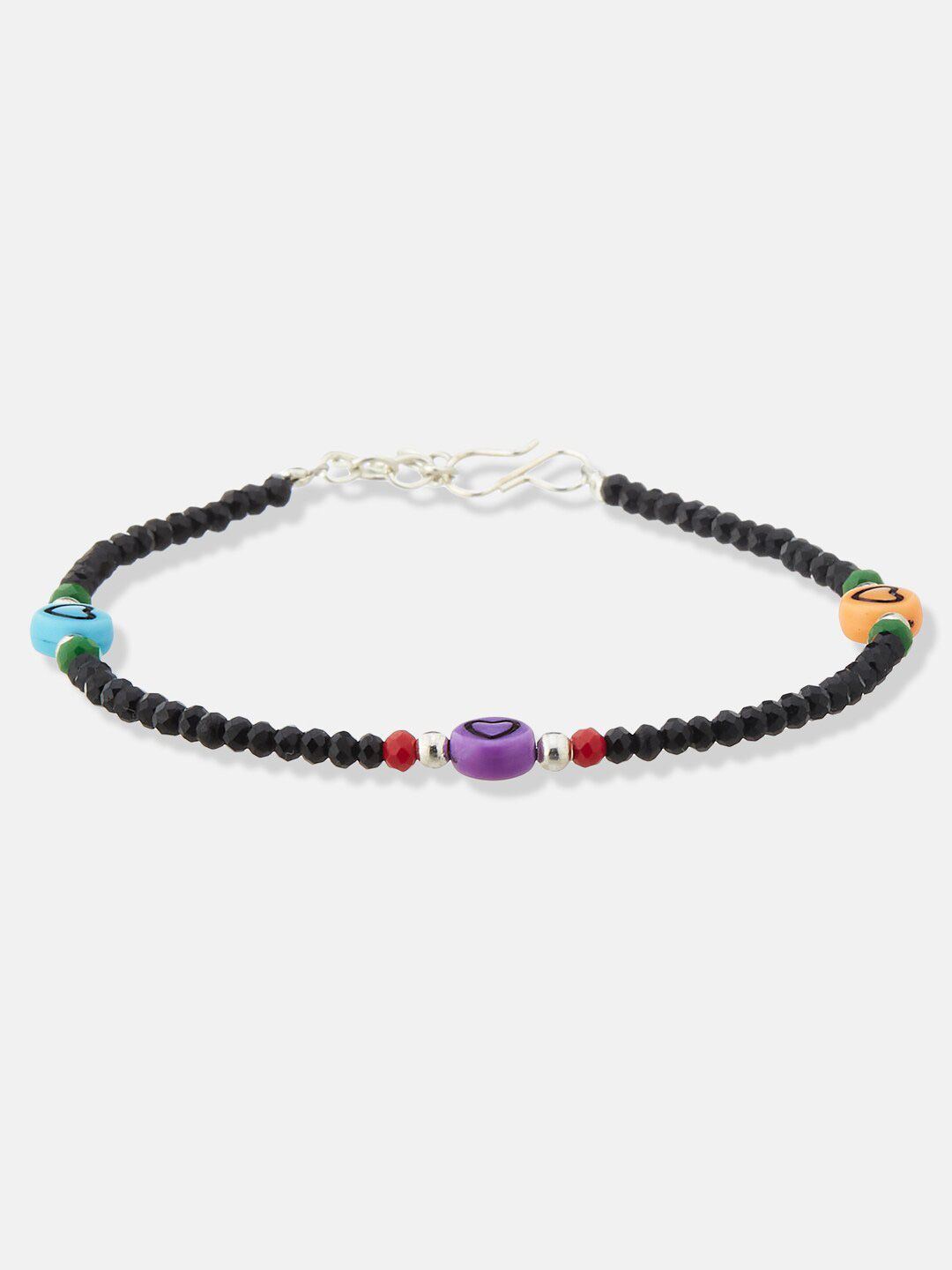 ATIBELLE Silver-Plated Stone Studded Anklet