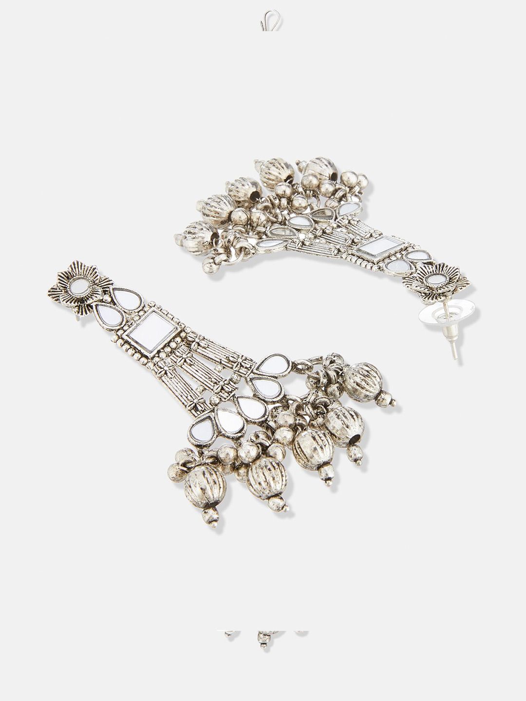 ATIBELLE German Silver-Plated Stone Studded Jewellery Set