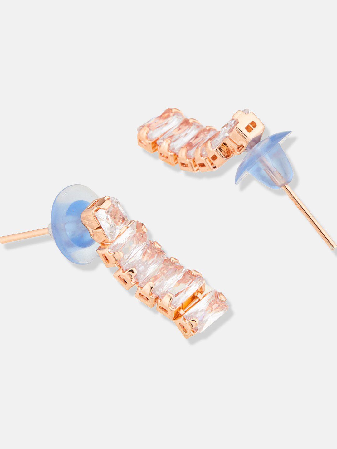ATIBELLE Rose Gold Plated Cubic Zirconia Studded Jewellery Set