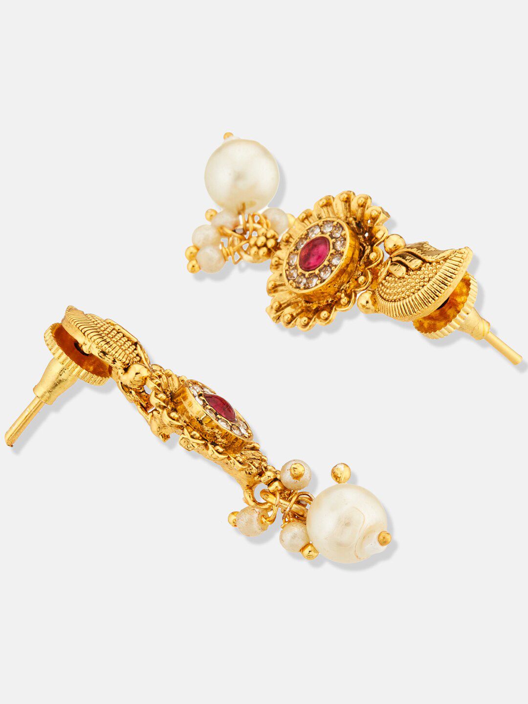 ATIBELLE Gold Plated Stone Studded Jewellery Set