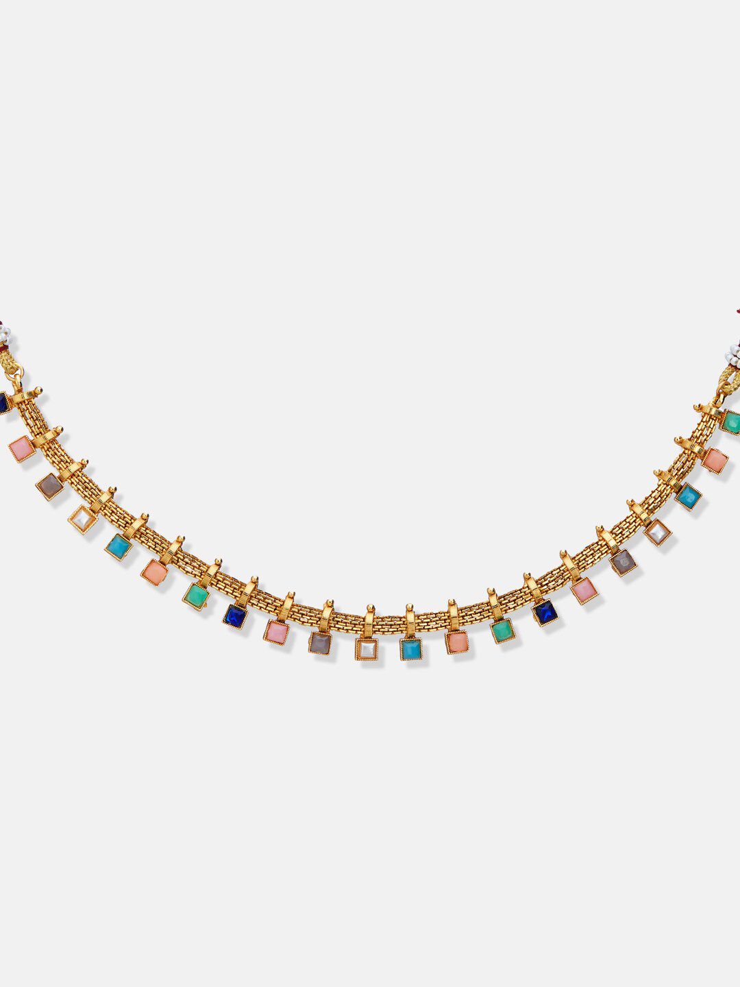 ATIBELLE Gold-Plated Stone Studded Jewellery Set