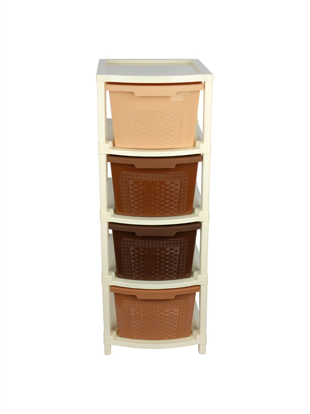 Kuber Industries Beige & Brown 4 Tier Drawer Rack Organisers-picture-14