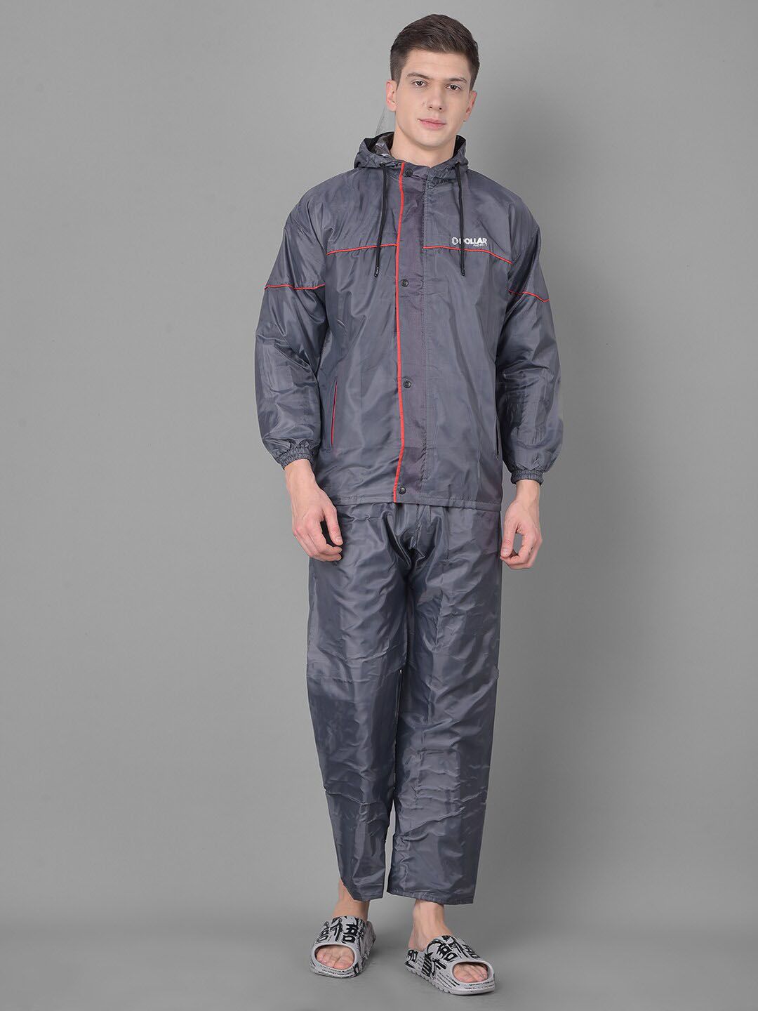 Dollar Reversible Rain Jacket With Adjustable Hood & Pocket-image-34