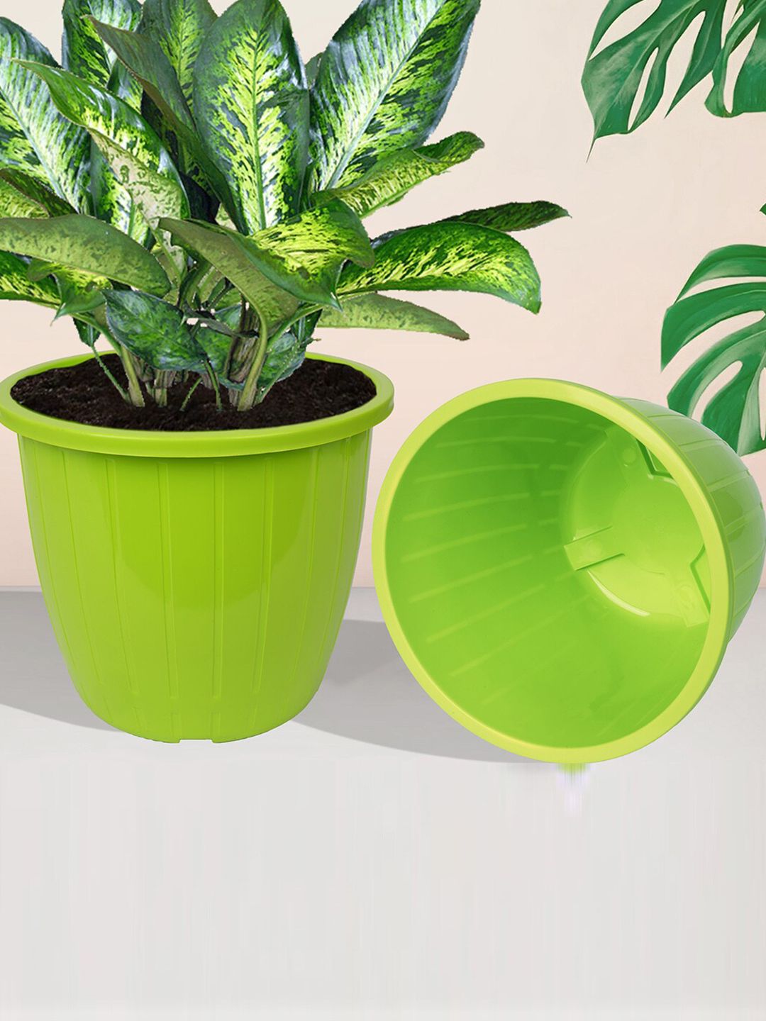 Kuber Industries 4 Pieces Red & Yellow Indoor & Outdoor Balcony Planter Pot-picture-19