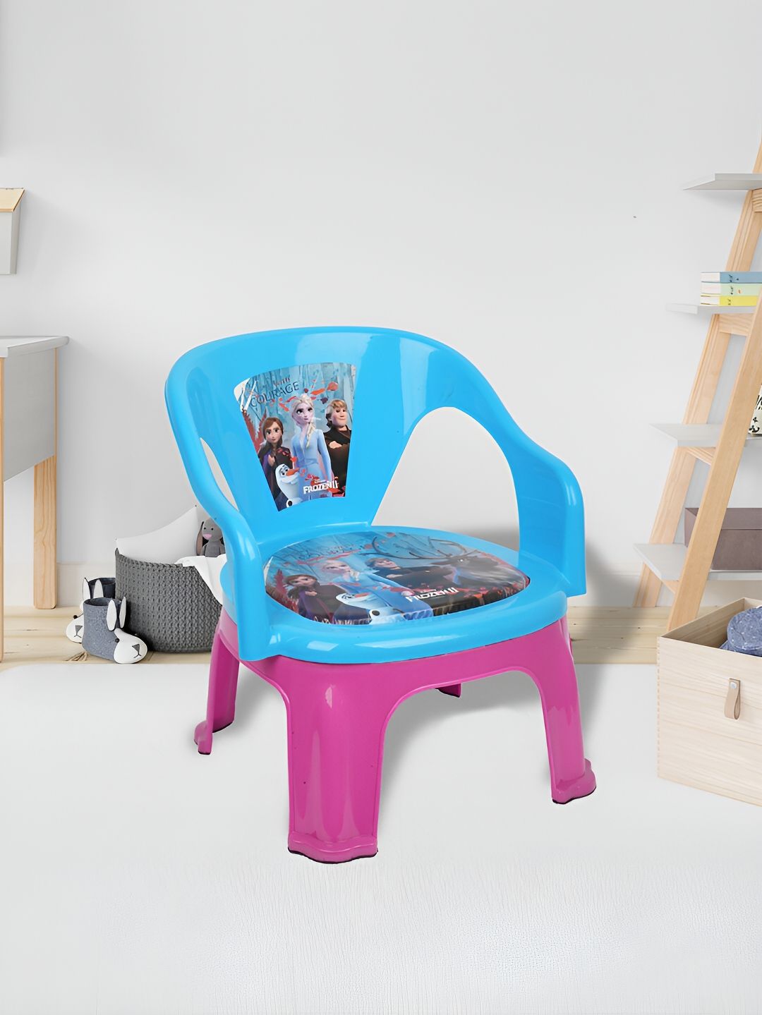 Kuber Industries Infant Kids Blue & Pink Multi-Purpose Chair