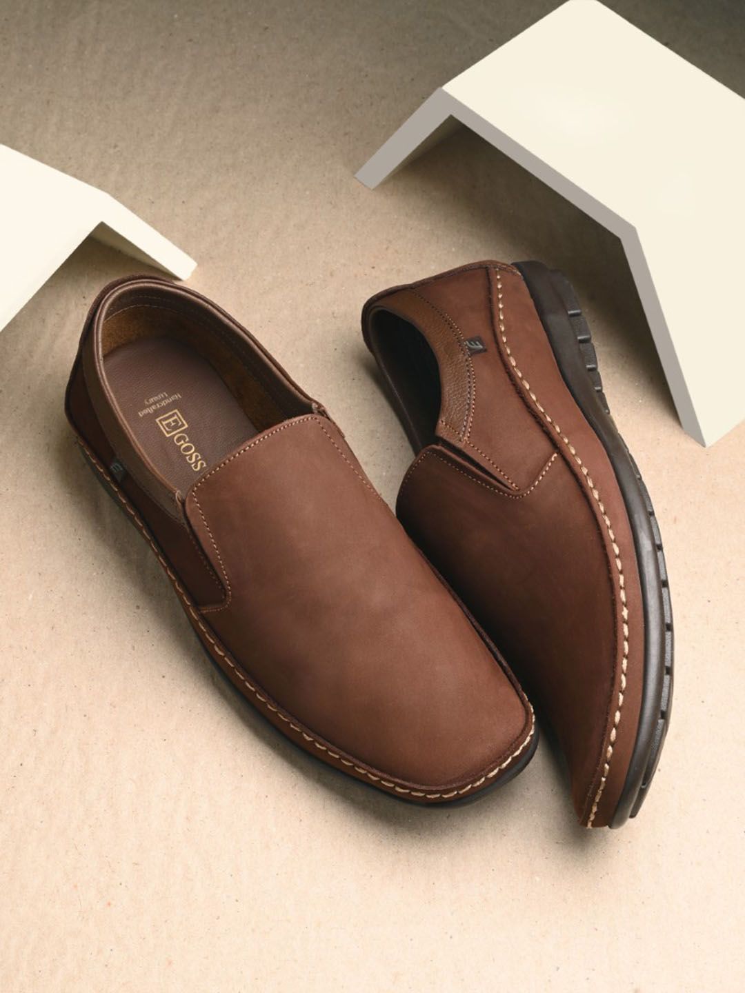 Egoss Men Comfort Insole Genuine leather Slip-On Sneakers-picture-11