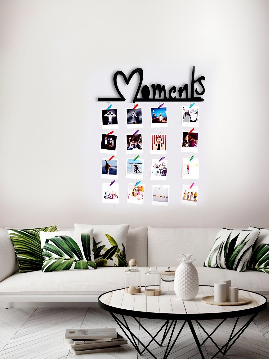 VAH Kya Bat Hai !! Black Photos Display Hanging Wooden Photo Frame with Clips-image-3
