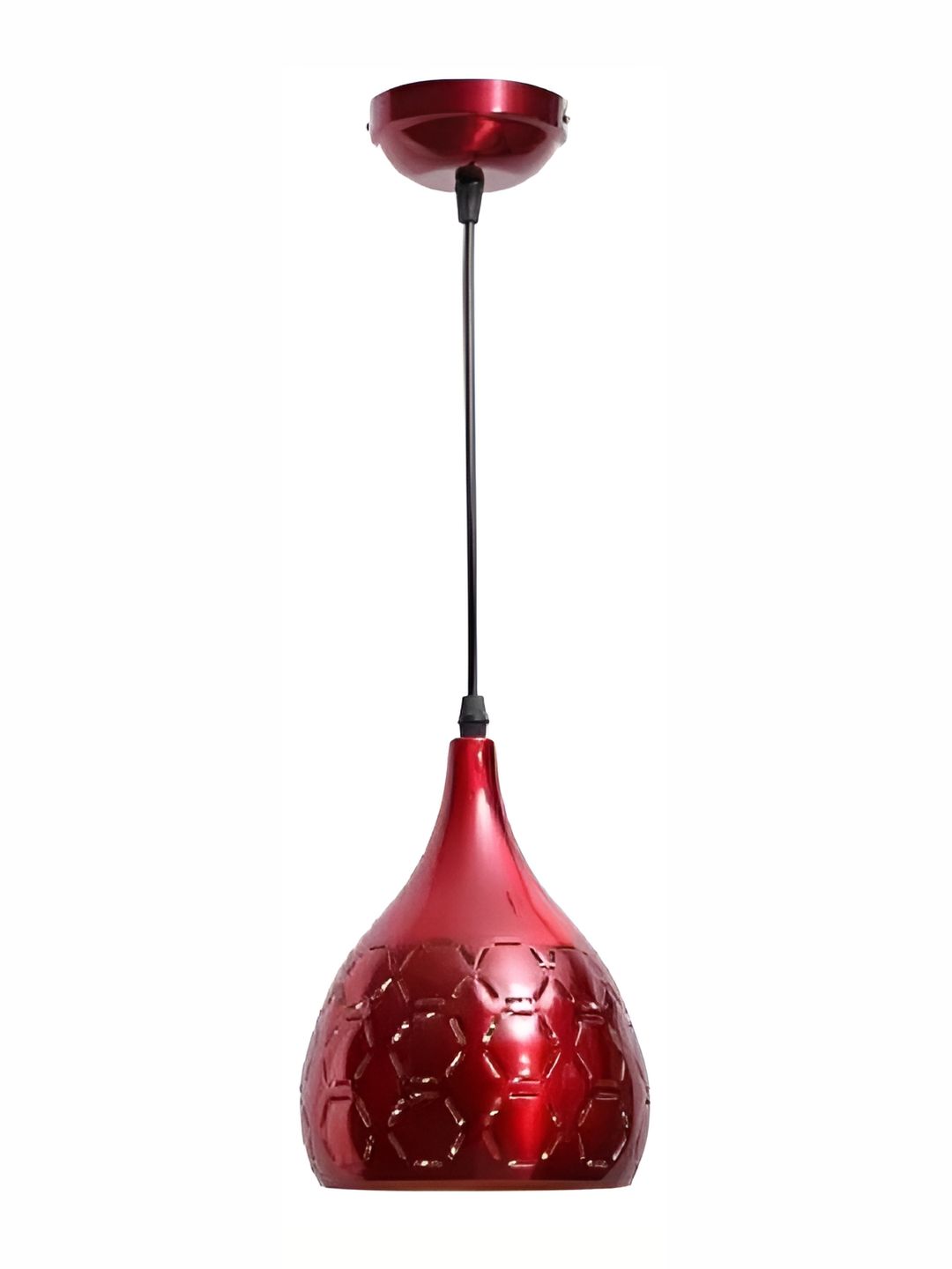 Areezo Red Textured Bell Ceiling Lamp-picture-38