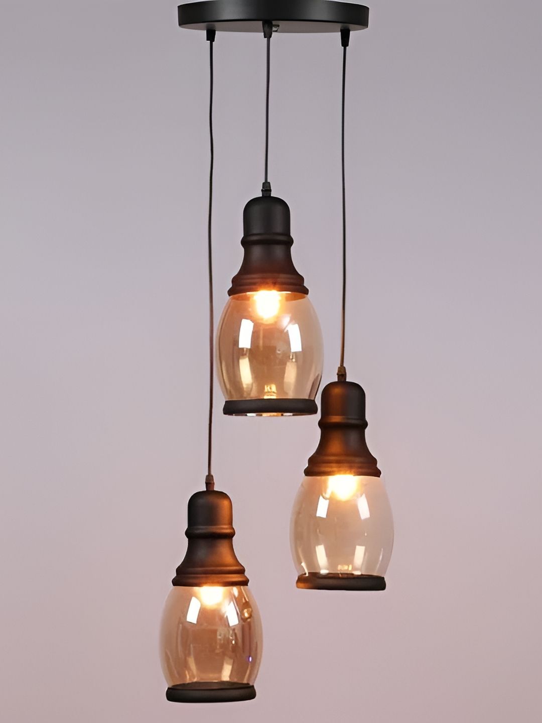 Areezo Brown Abstract Shaped Metal Ceiling Lamp-picture-40