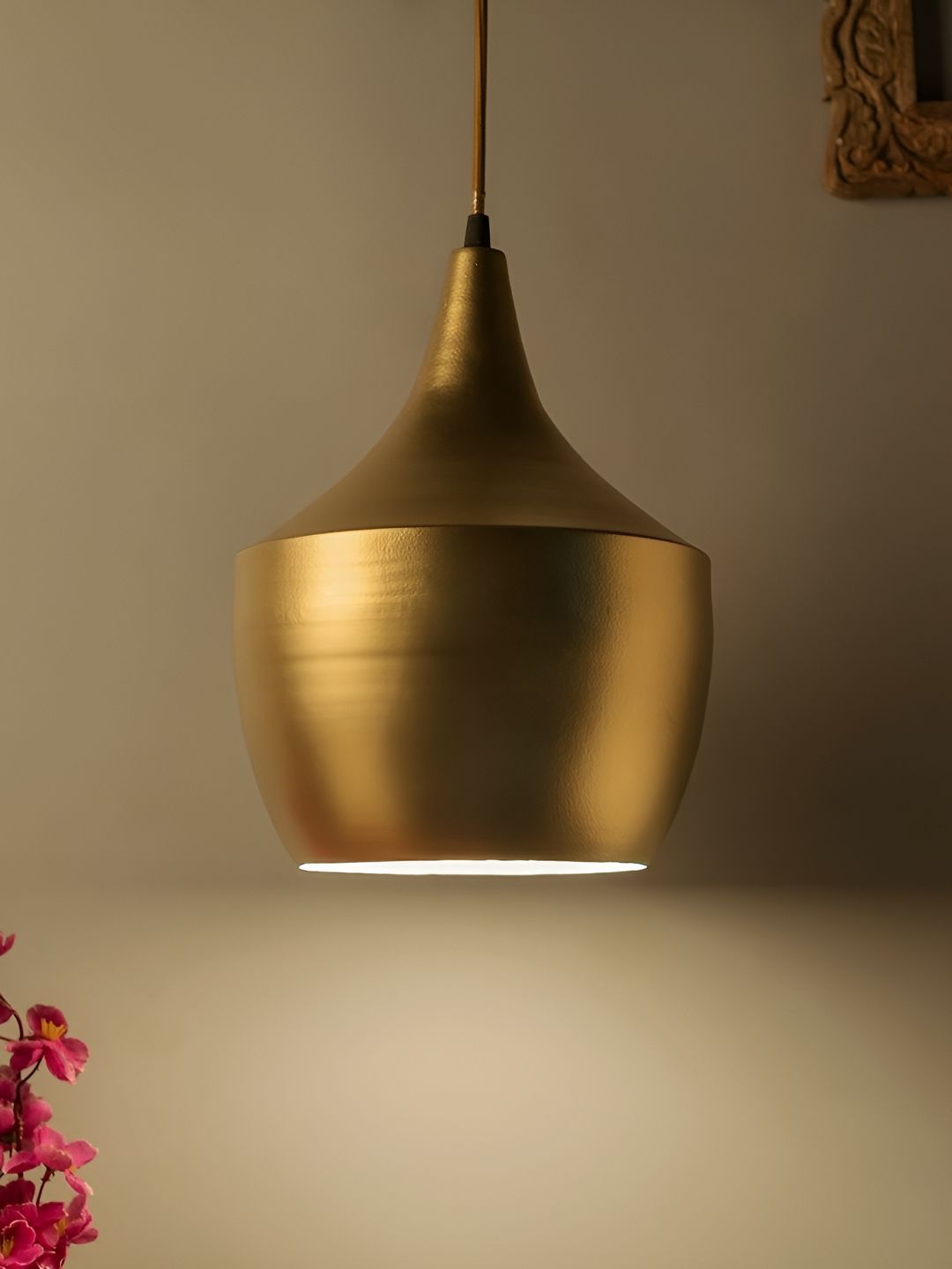 Areezo Gold Toned Abstract Shaped Aluminium Ceiling Lamp-picture-41