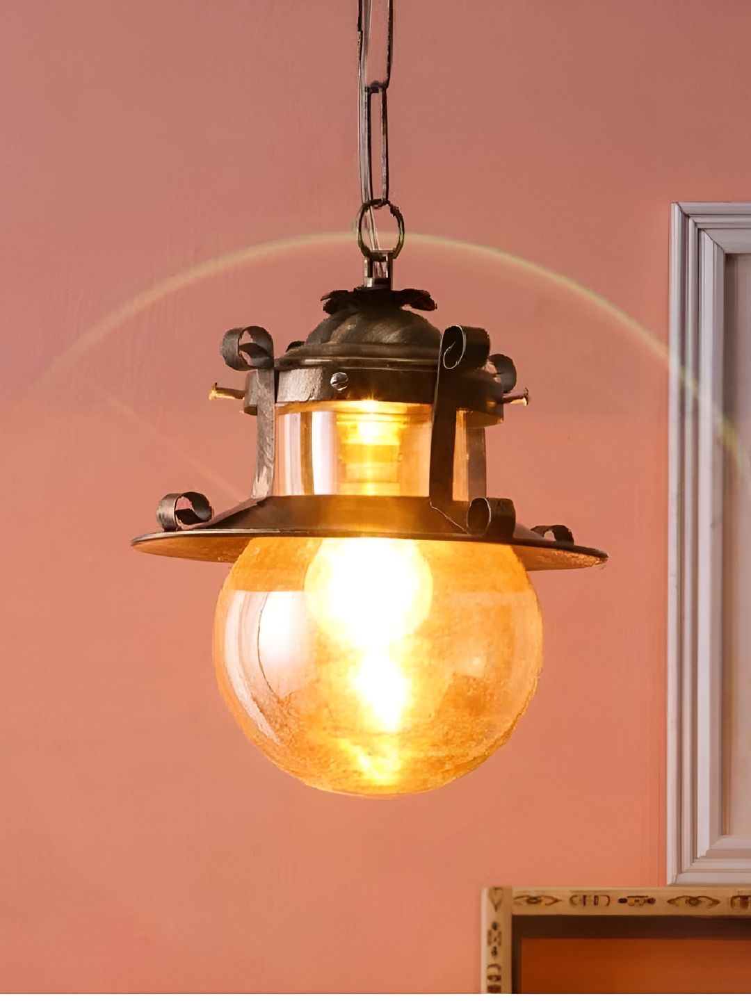 Areezo Silver Toned Spherical Shaped Ceiling Lamp-picture-29