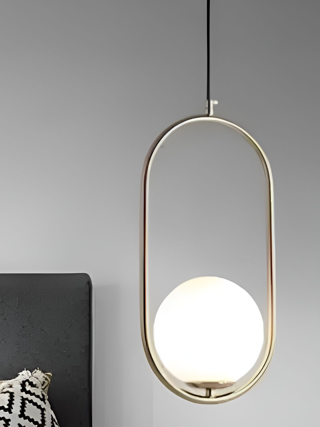 Areezo Gold Toned & White Spherical Shaped Ceiling Lamp-picture-17