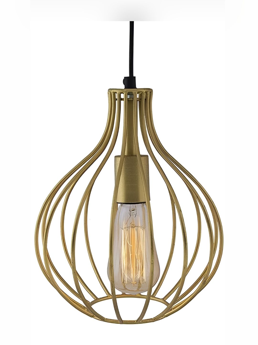 Areezo Gold Toned Abstract Shaped Ceiling Lamp-picture-33