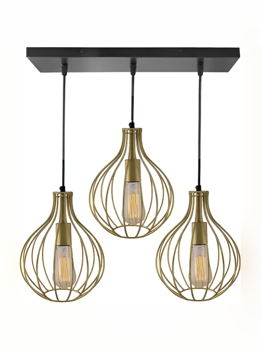 Areezo Gold Toned Abstract Shaped Ceiling Lamp-picture-26