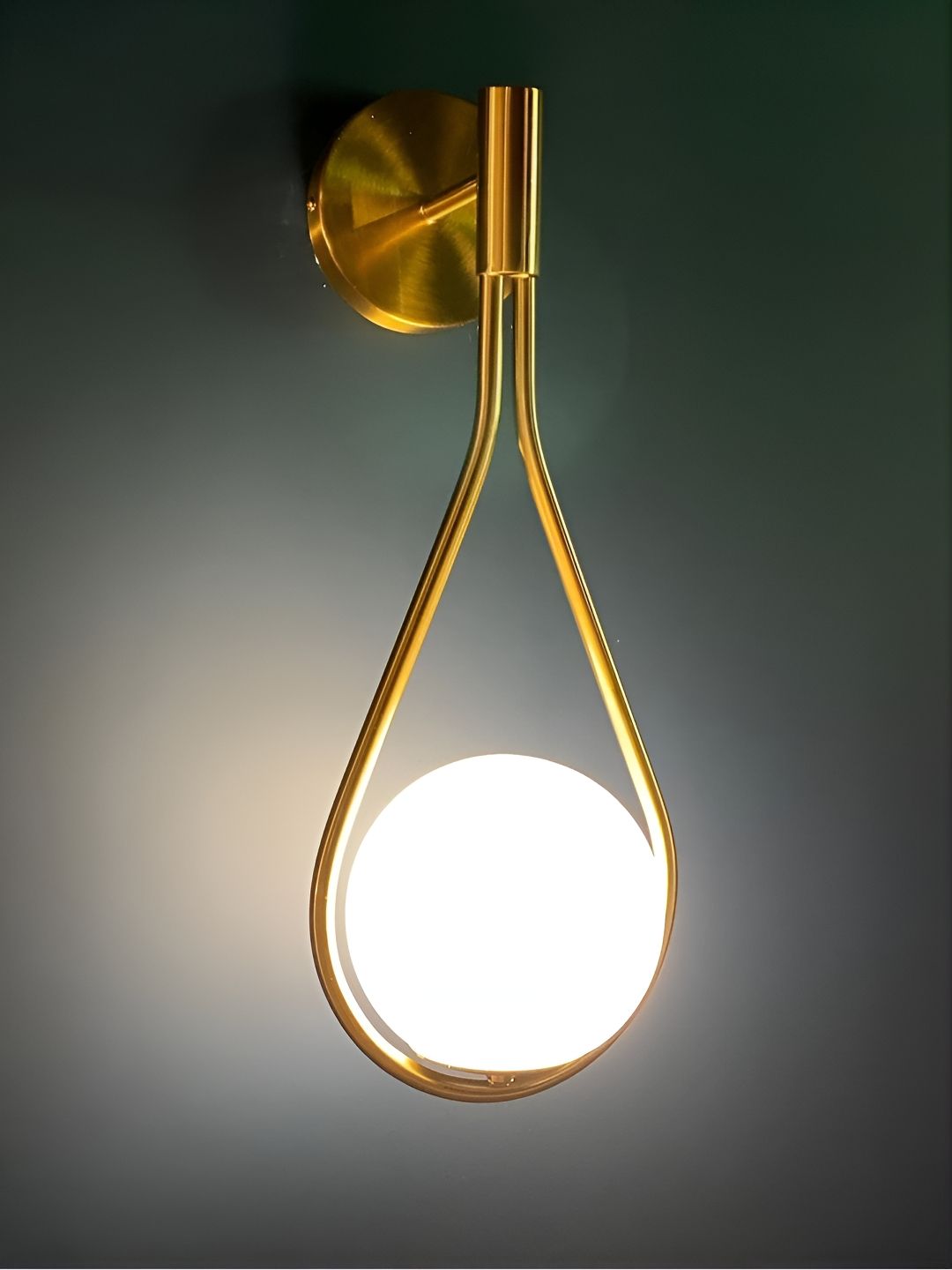 Areezo Gold Toned & White Metal Ceiling Lamp-picture-16